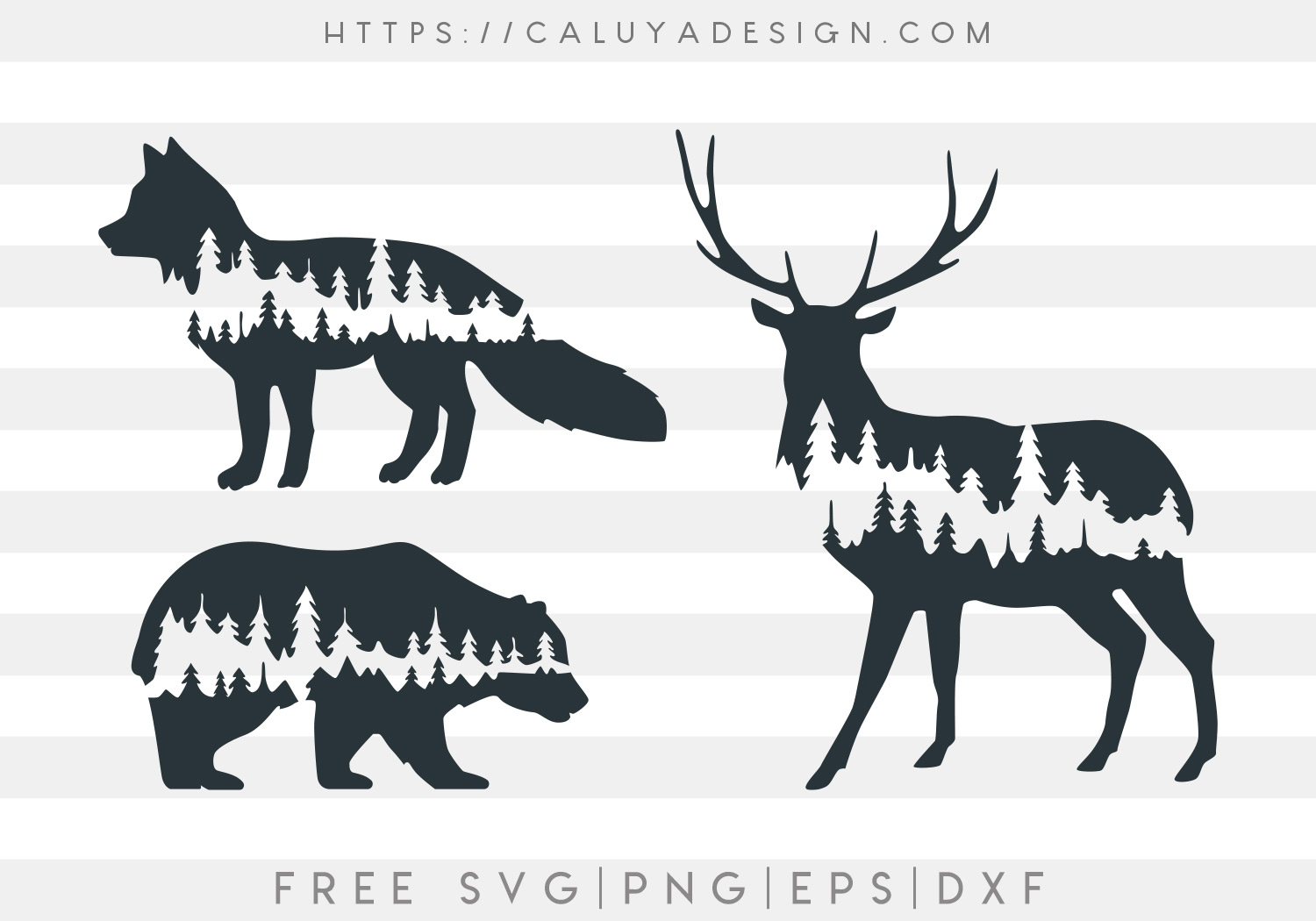 Forest Animal SVG, PNG, EPS & DXF