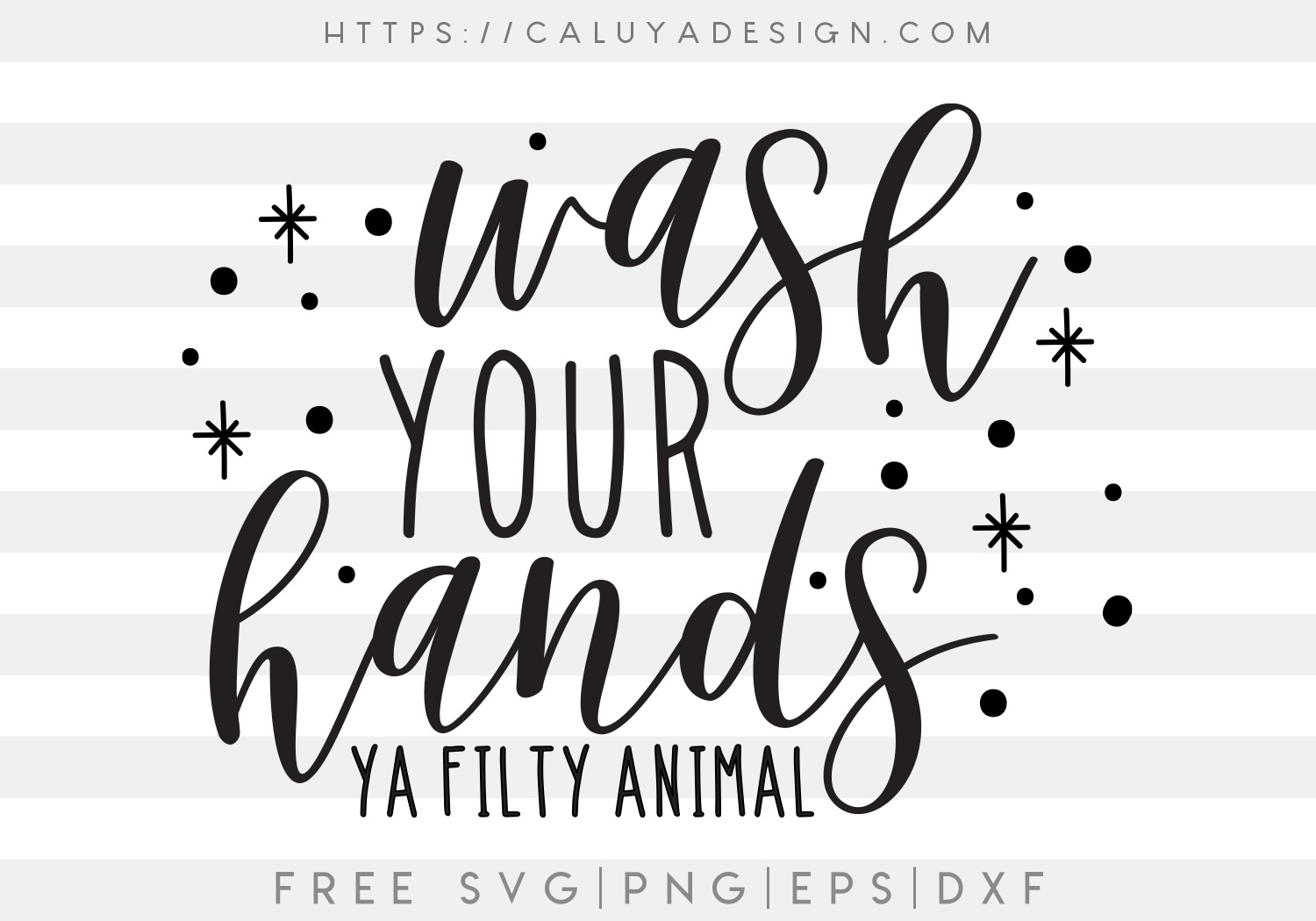 Free Wash Your Hands SVG Cut File