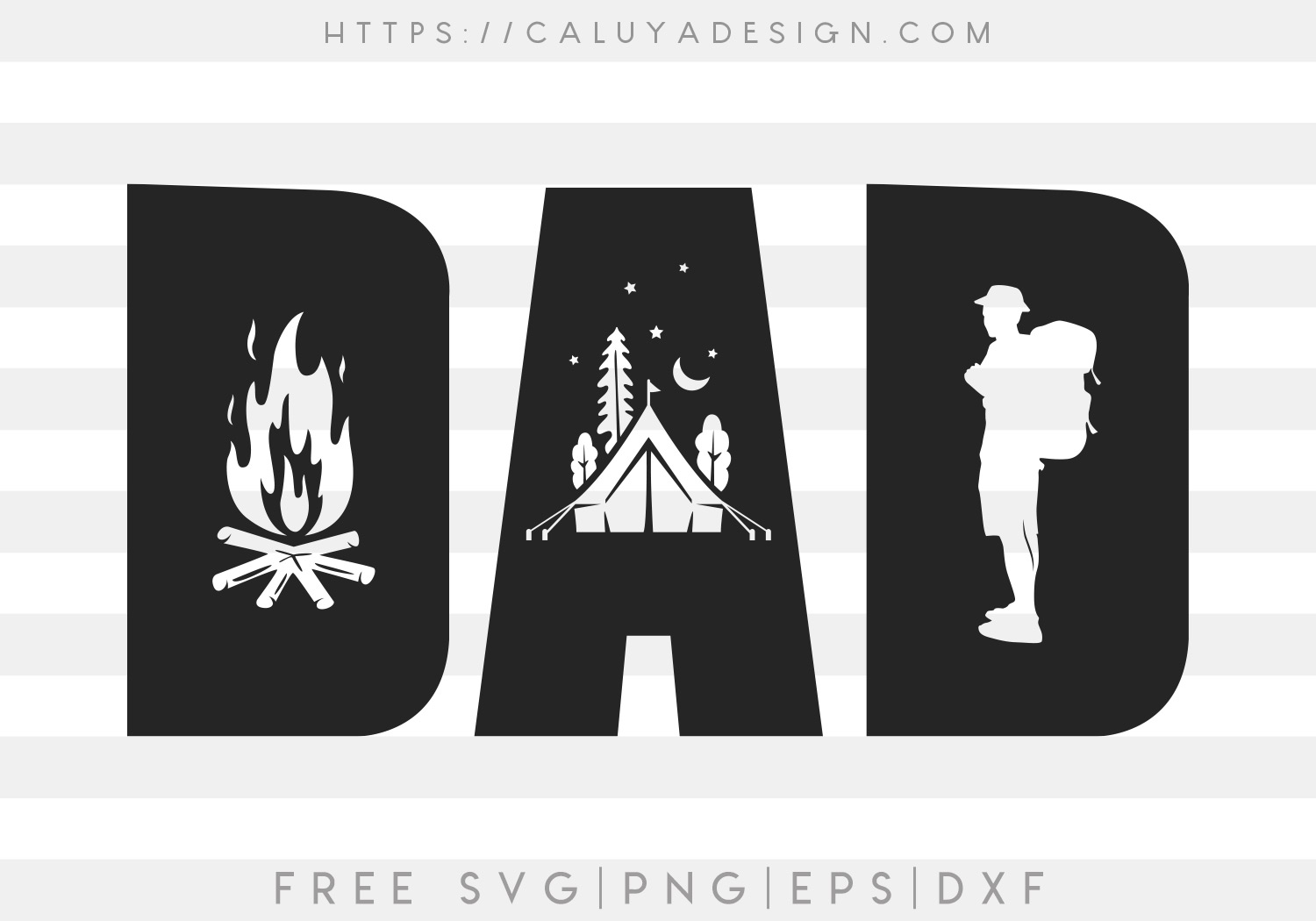 Dad Camping SVG, PNG, EPS & DXF