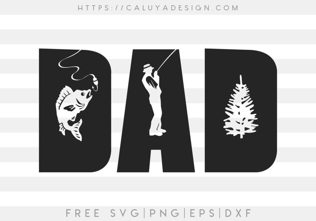 Download Free Dad Fishing SVG, PNG, EPS & DXF by Caluya Design