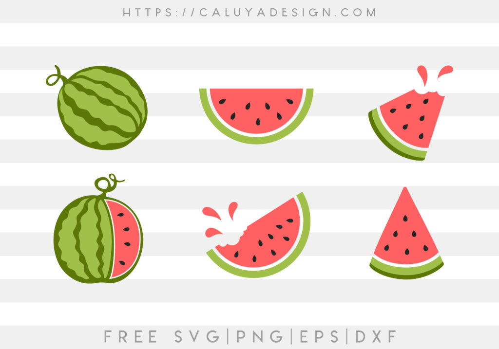 Free Summer Watermelon SVG, PNG, EPS & DXF by Caluya Design