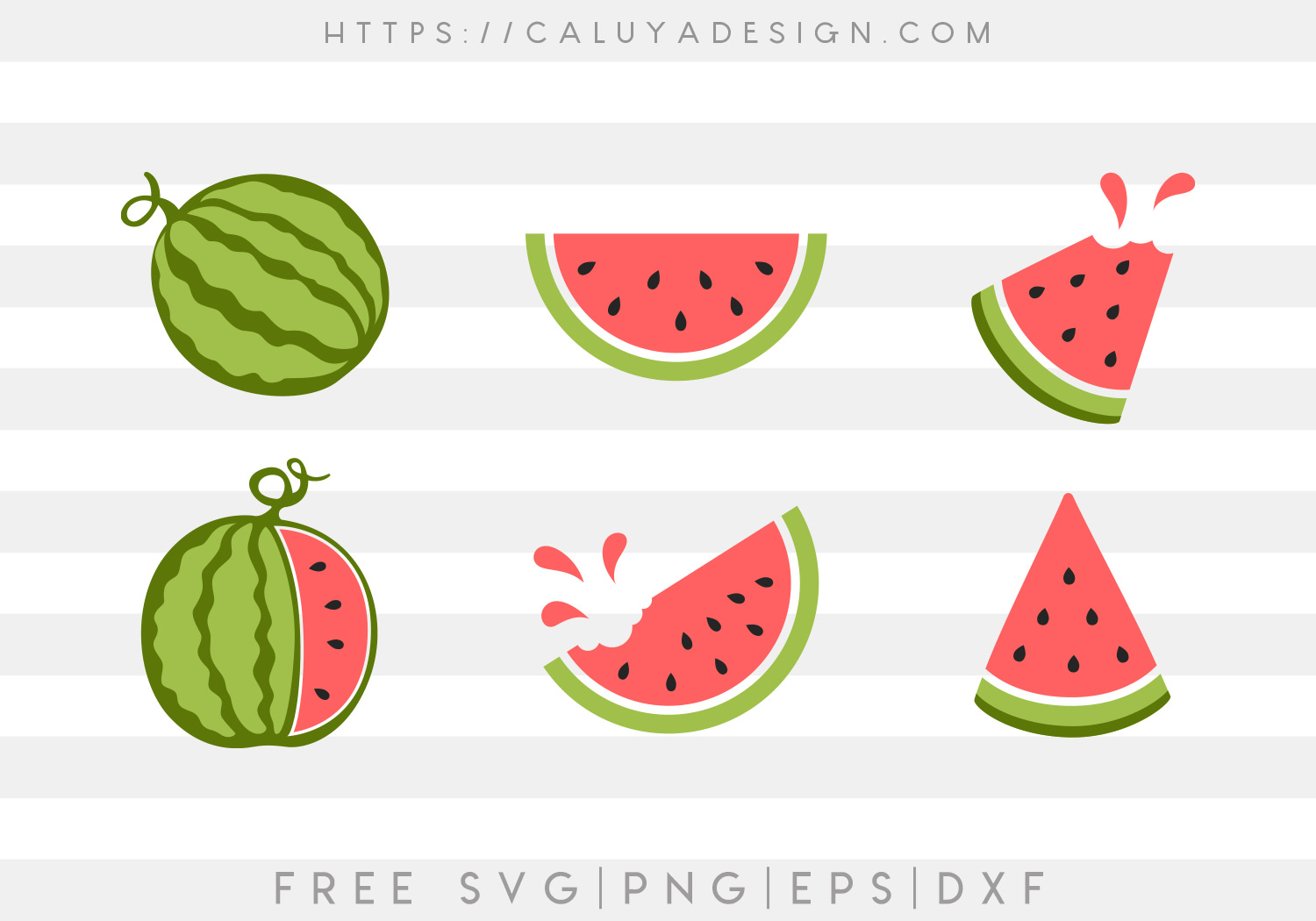 Free Summer Watermelon SVG Cut File