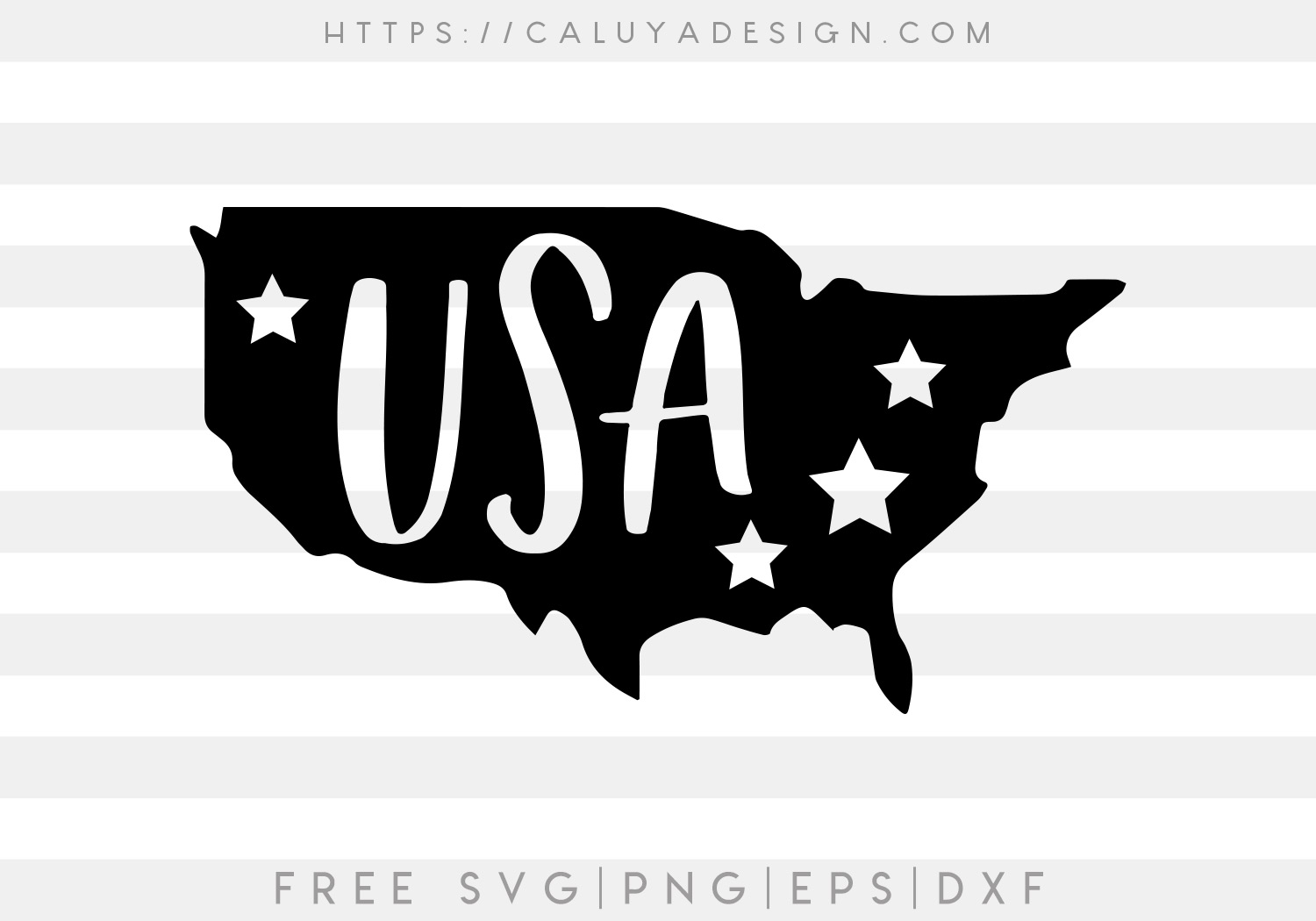 USA Shape SVG, PNG, EPS & DXF