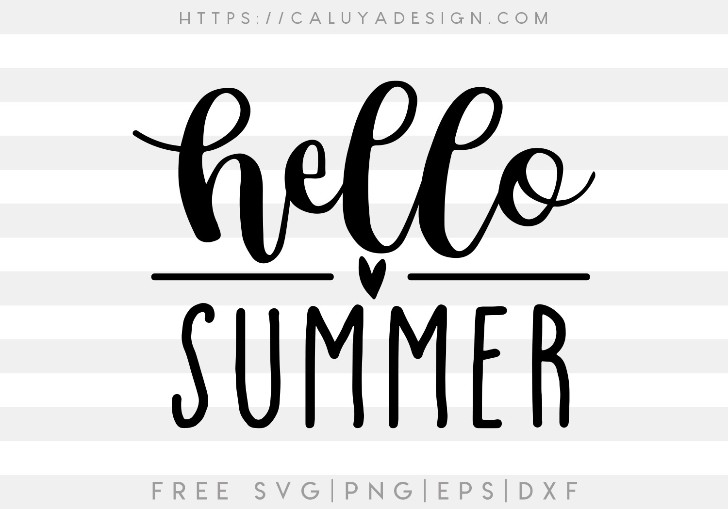 Free Hello Summer SVG Cut File