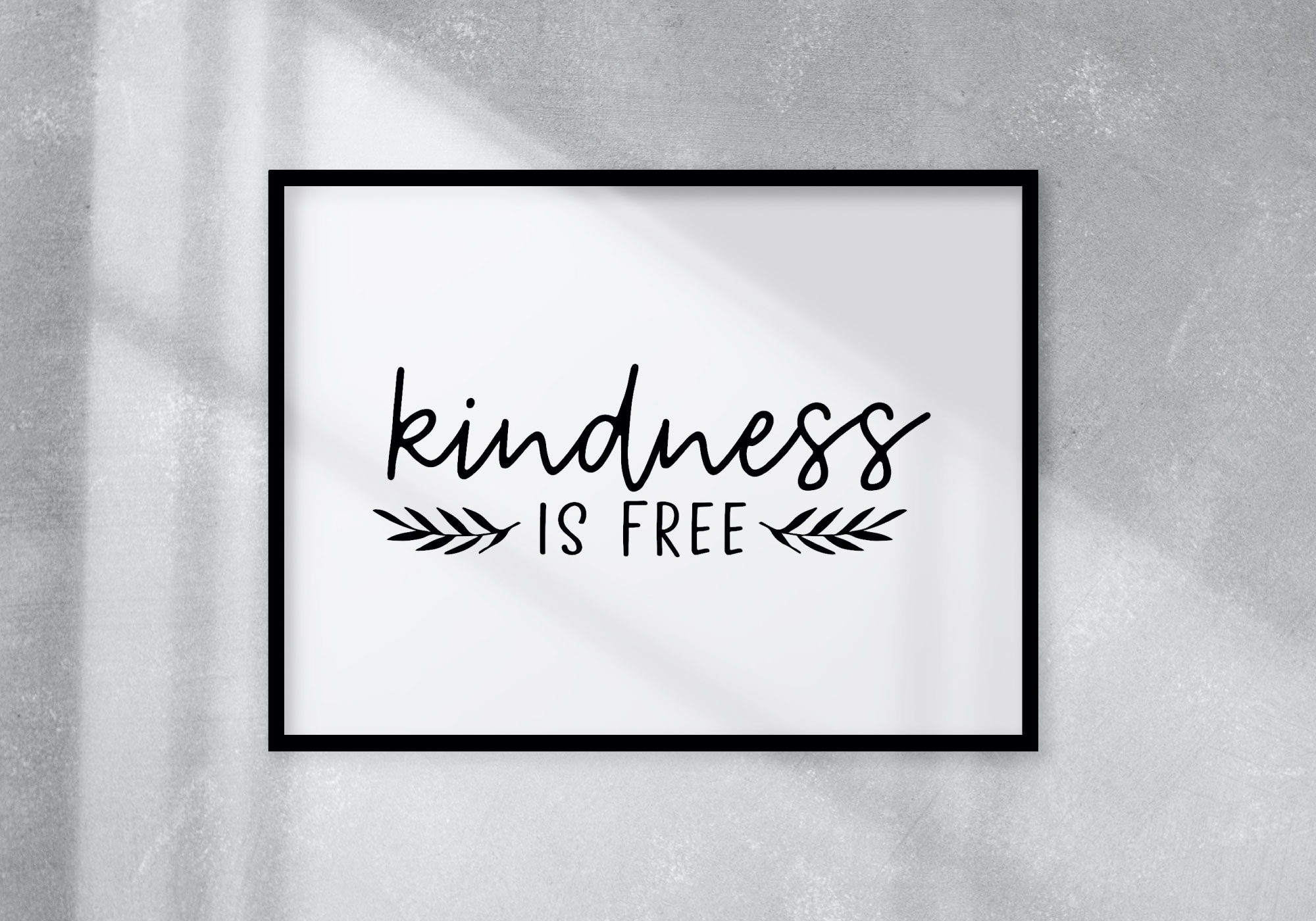 Free Kindness Is Free SVG Cut File