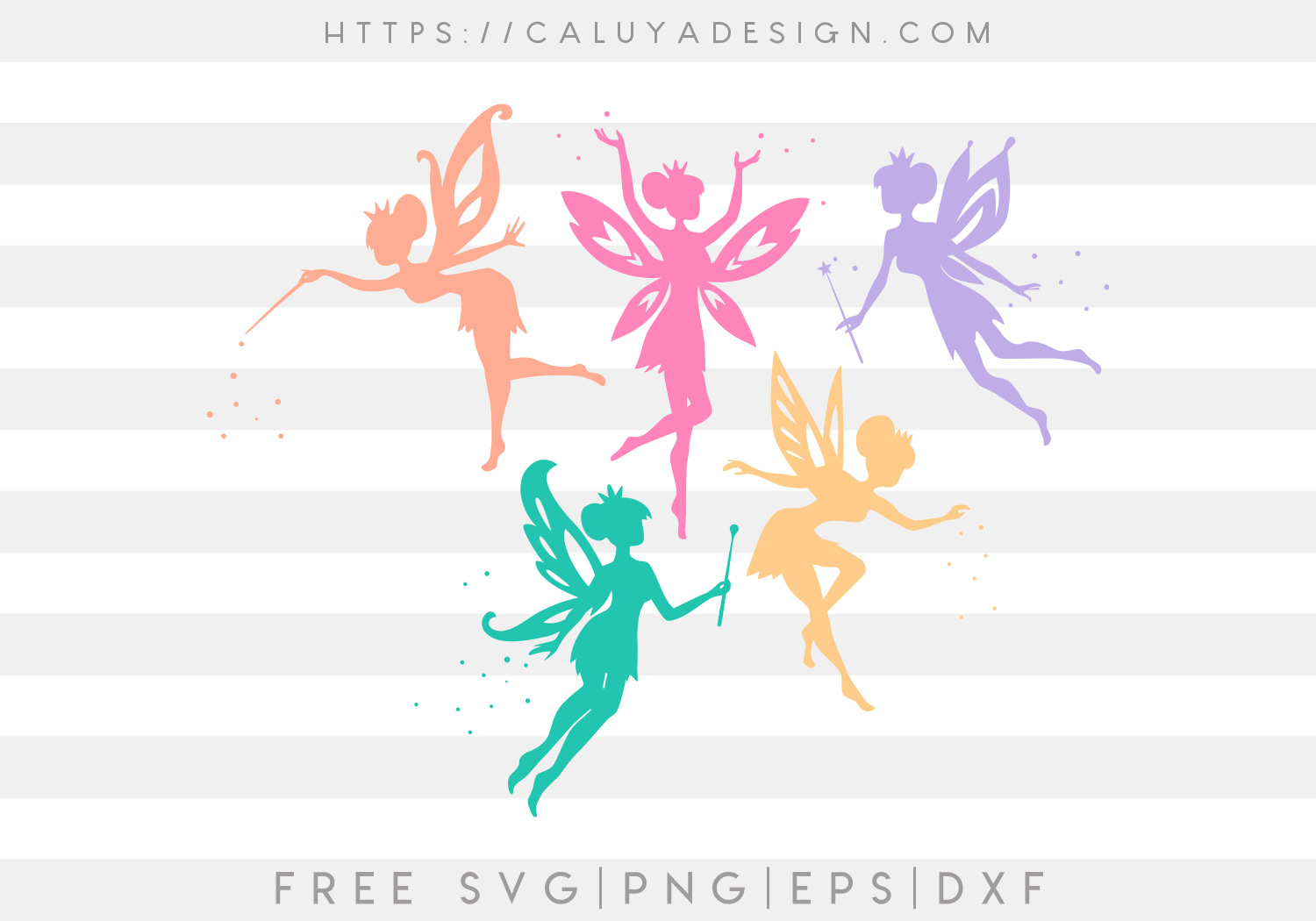 Free Fairy Silhouette SVG Cut File