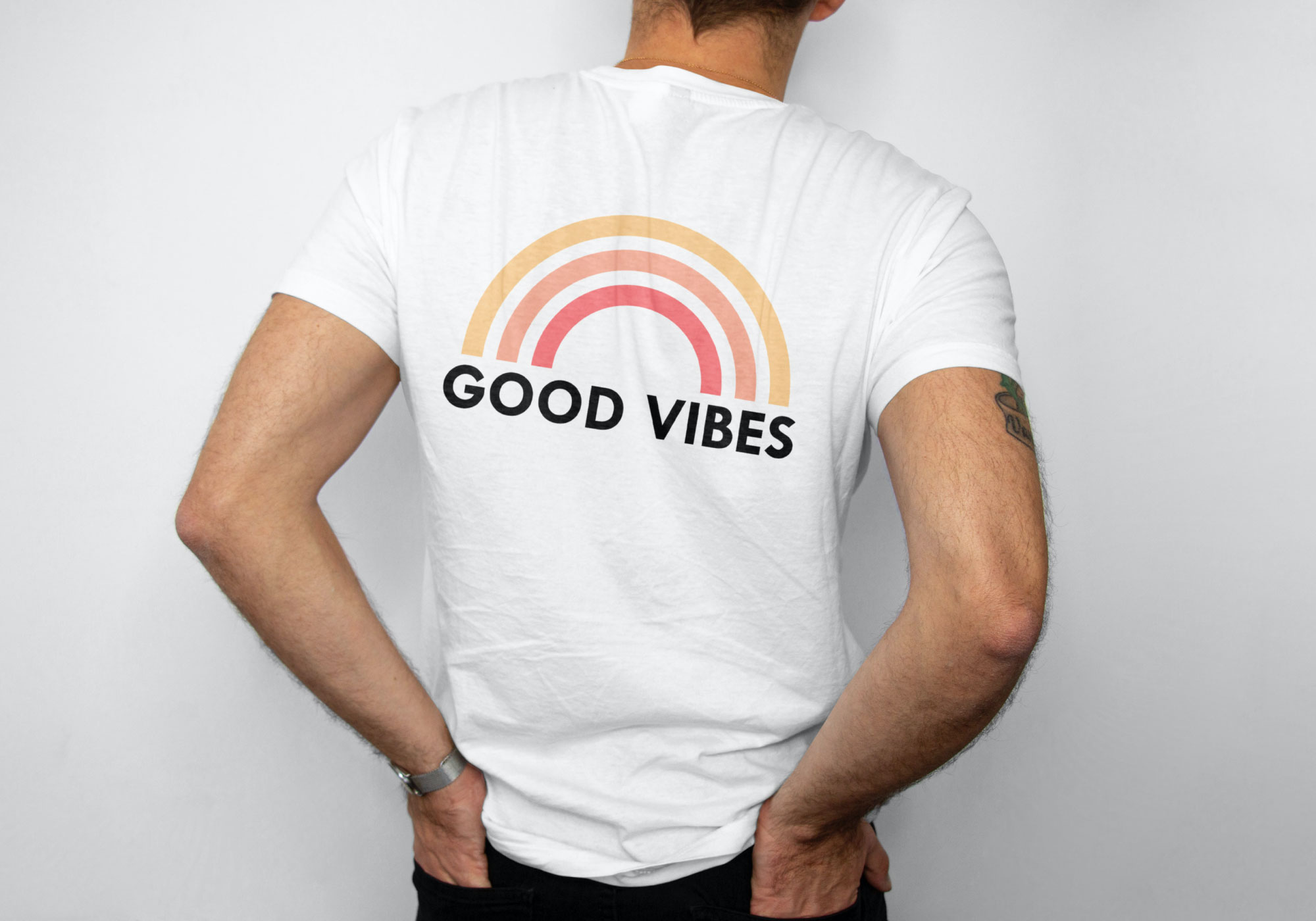 Free SVG Good Vibes Rainbow