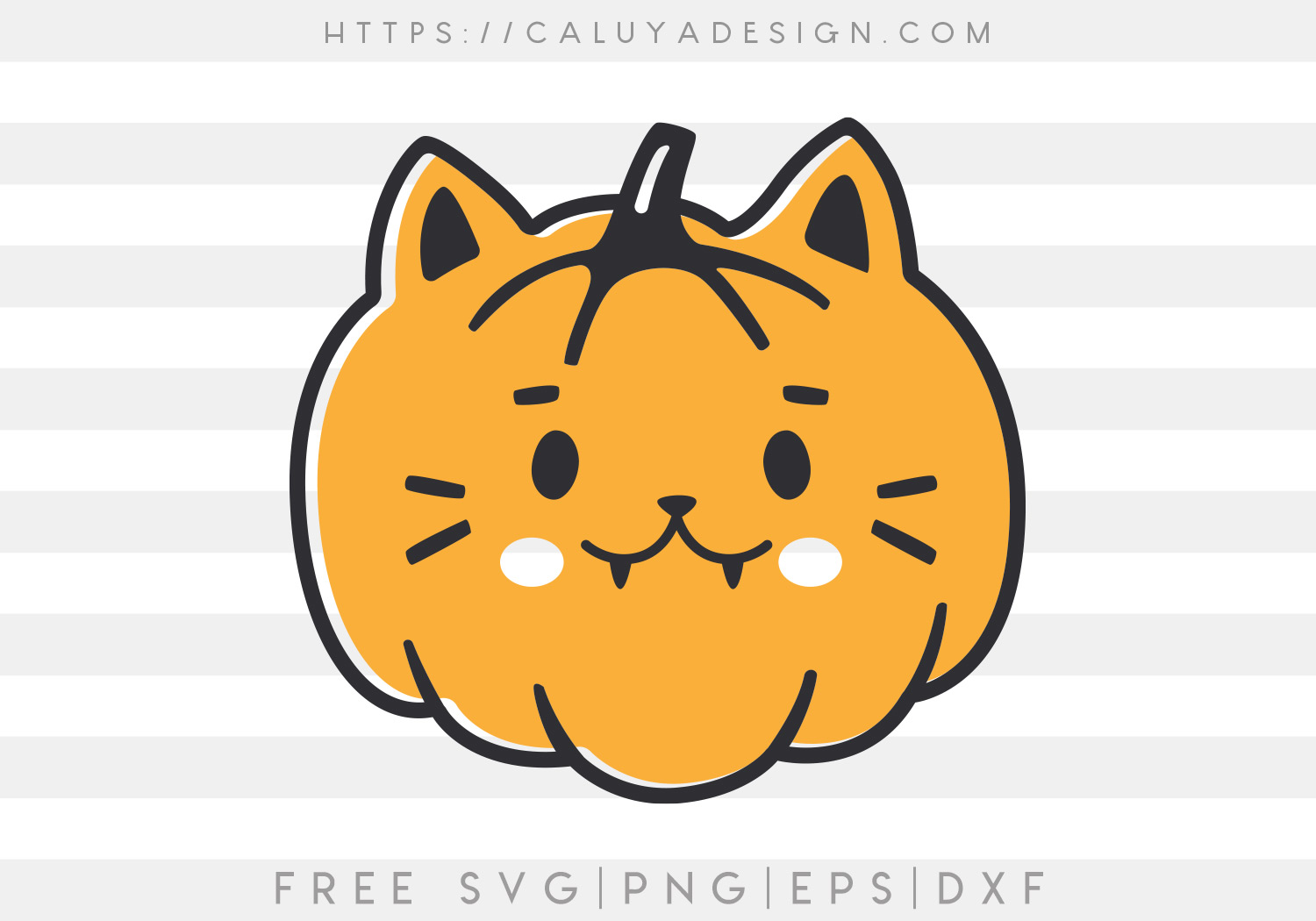 Free Kawaii Pumpkin Cat SVG