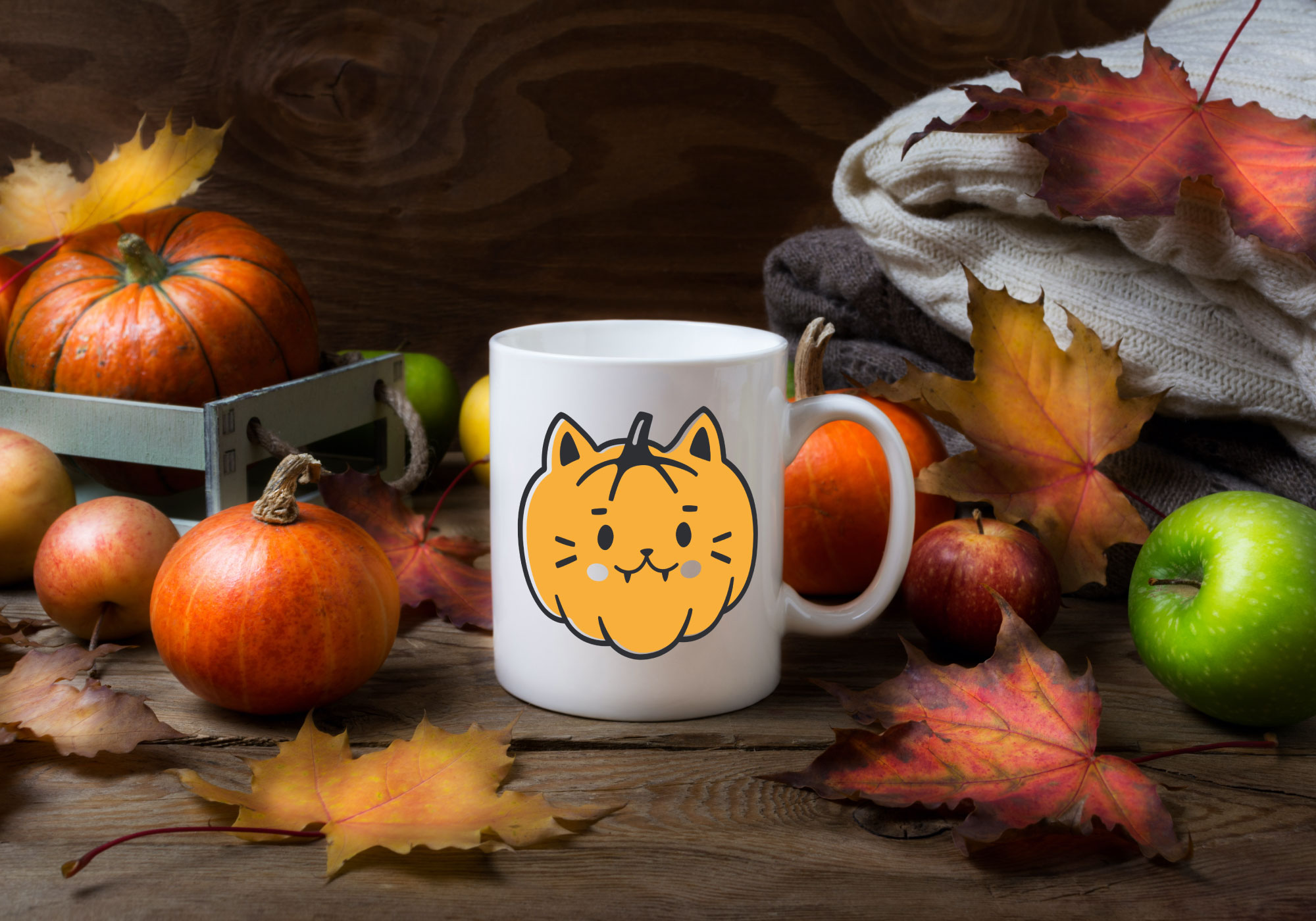 Free Pumpkin Kitty SVG Cut File