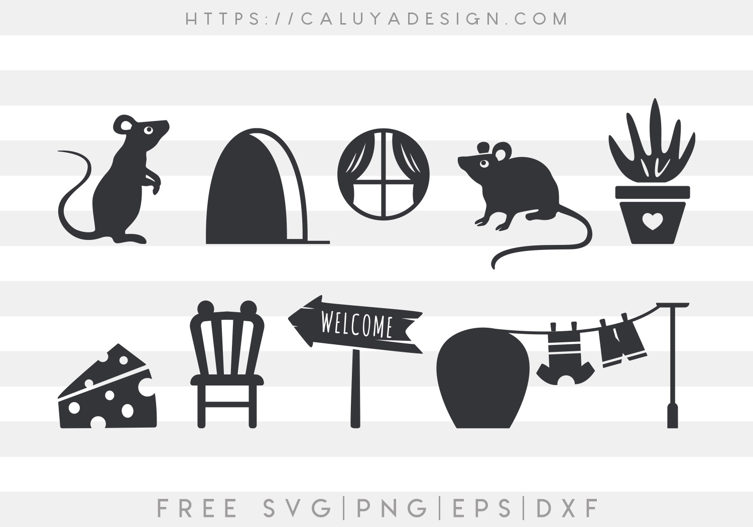Free Small Mouse House SVG Cut File