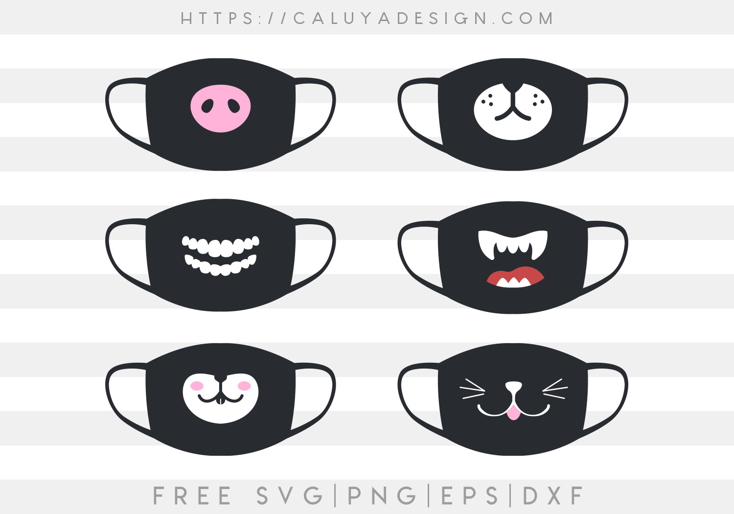 Free Funny Mask Mouth SVG Cut File