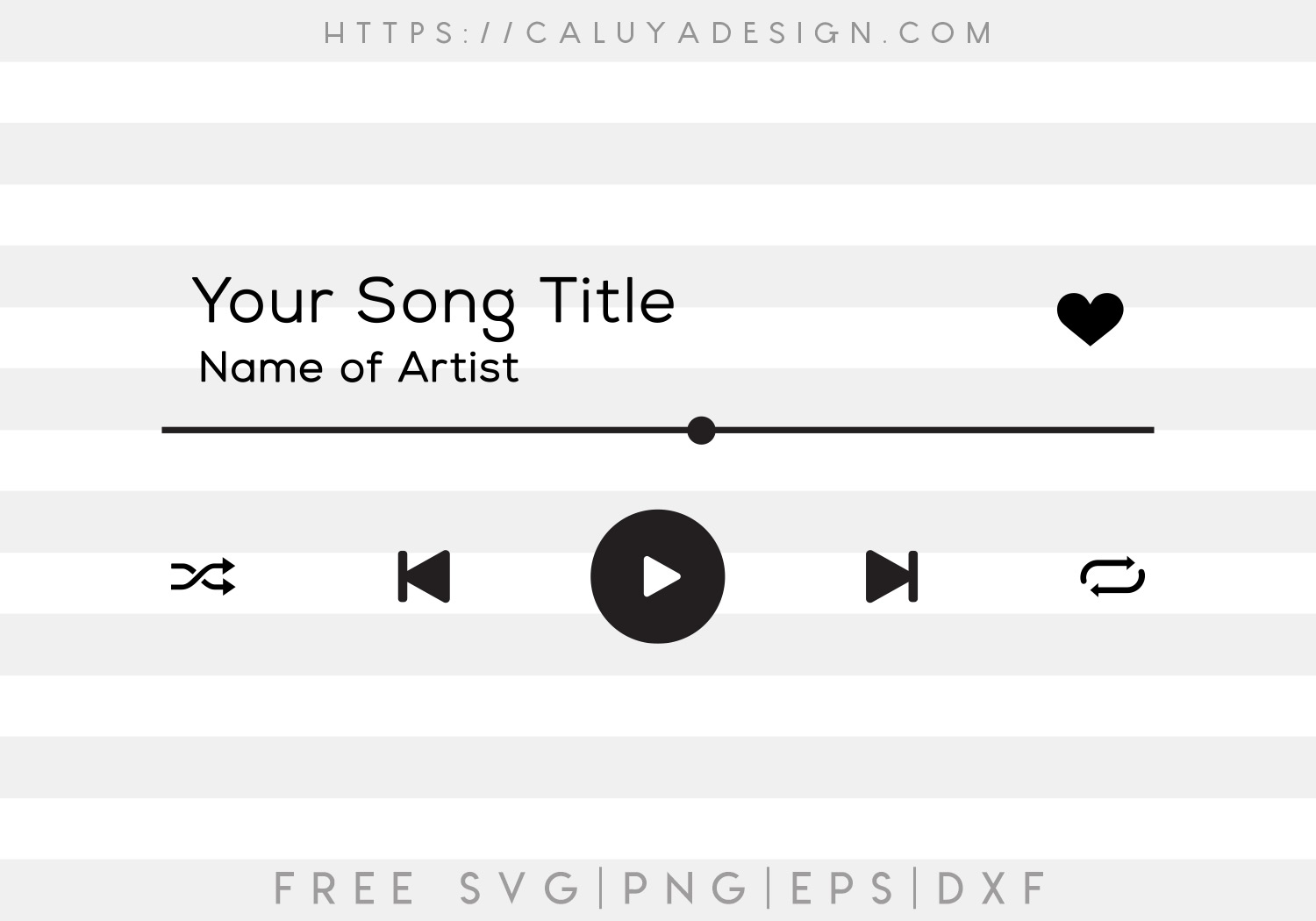 Free Playlist Template SVG, PNG, EPS & DXF by Caluya Design