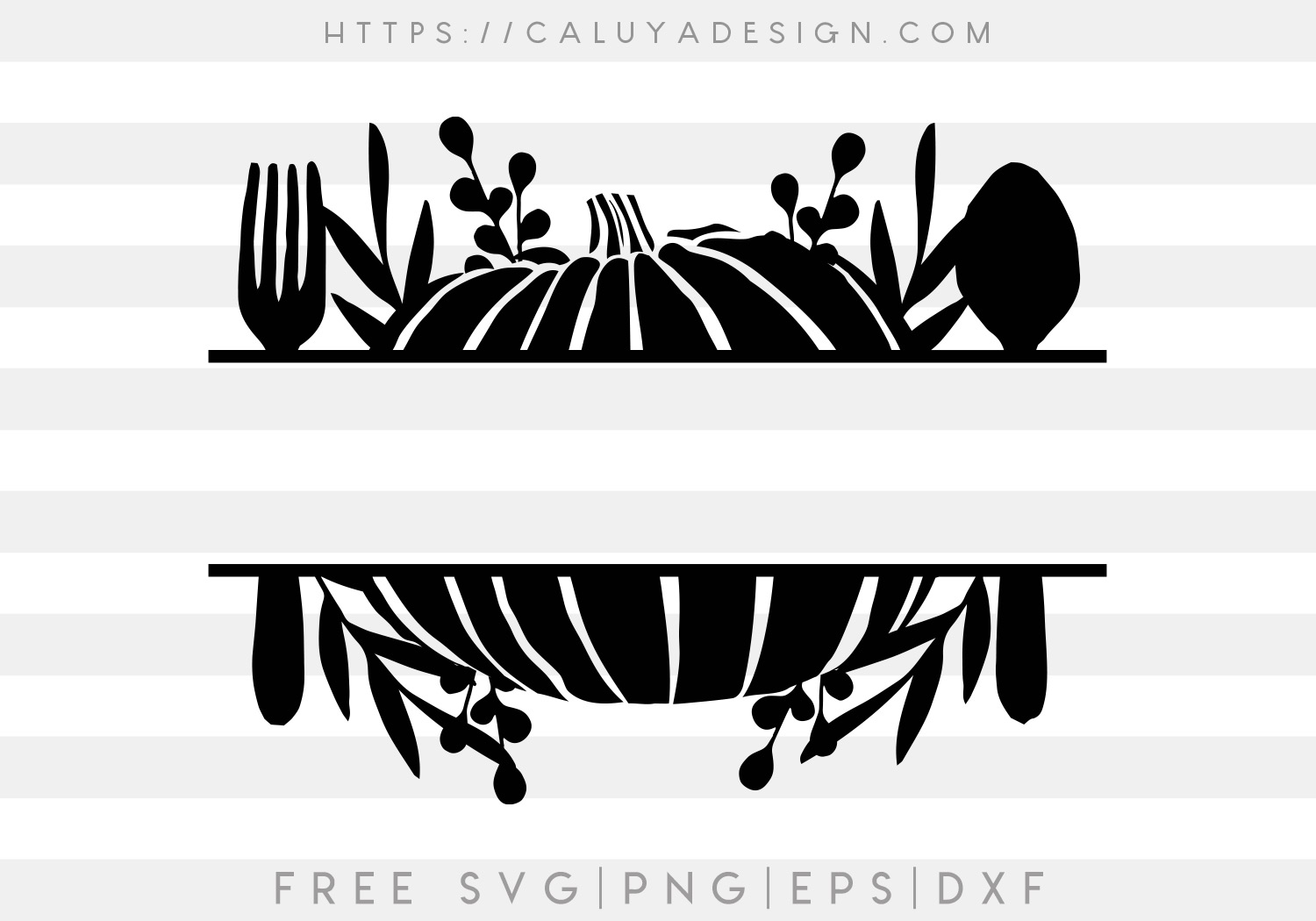 Pumpkin Split Monogram SVG