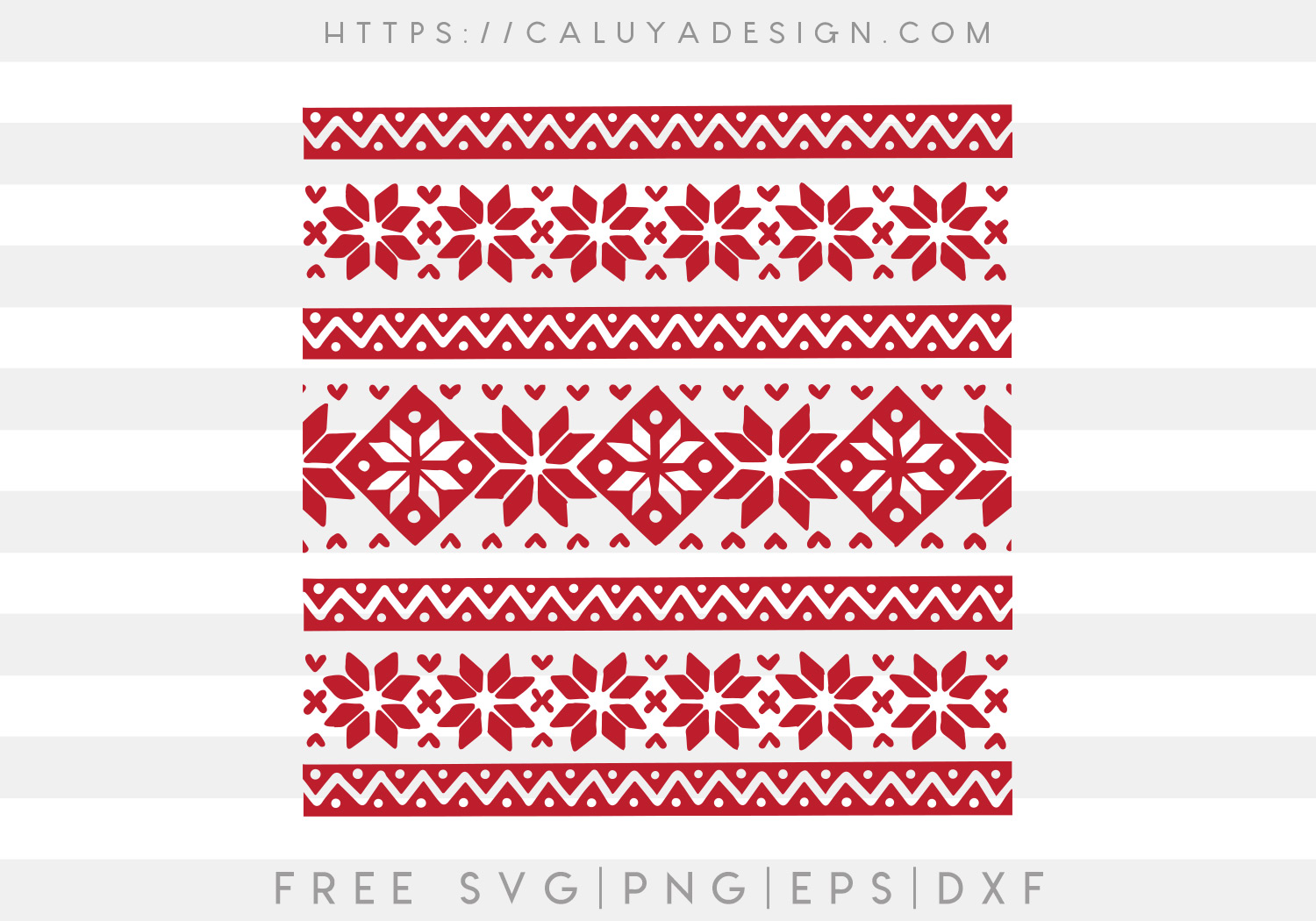 Free Handdrawn Christmas Pattern SVG Cut File