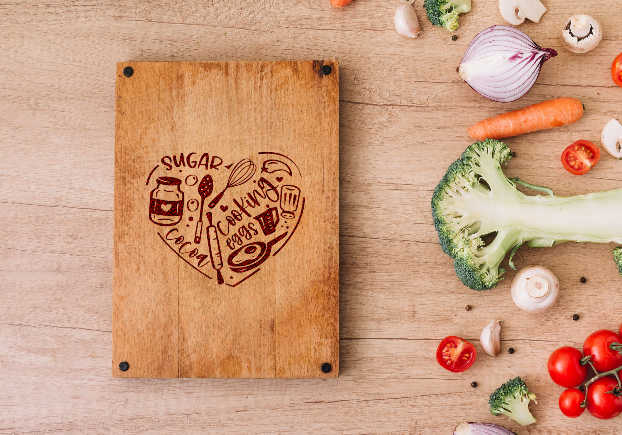 Free Heart Kitchen SVG Cut File