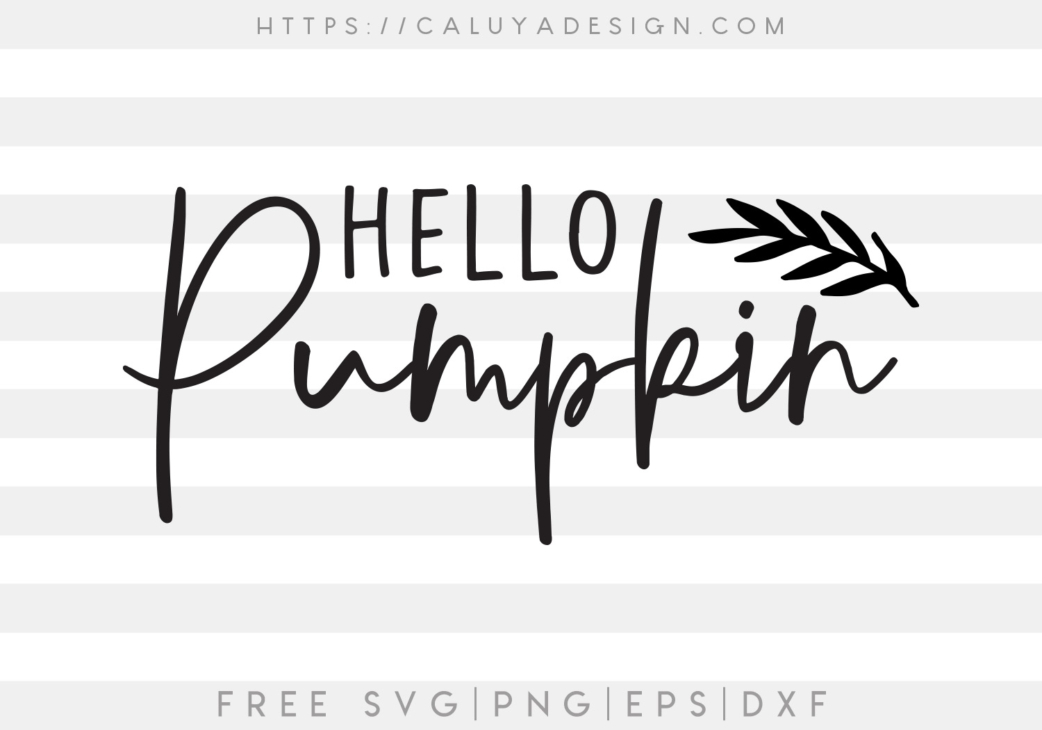Hello Pumpkin SVG, PNG, EPS & DXF