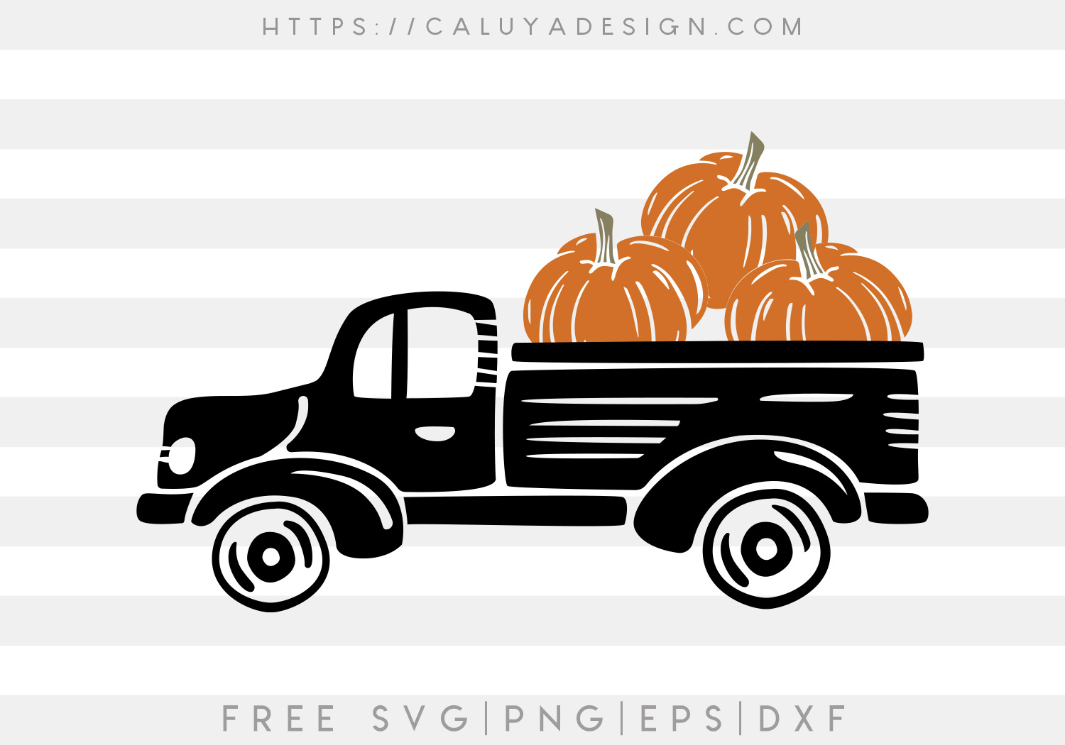 Free Pumpkin Truck Vintage SVG, PNG, EPS & DXF by Caluya Design