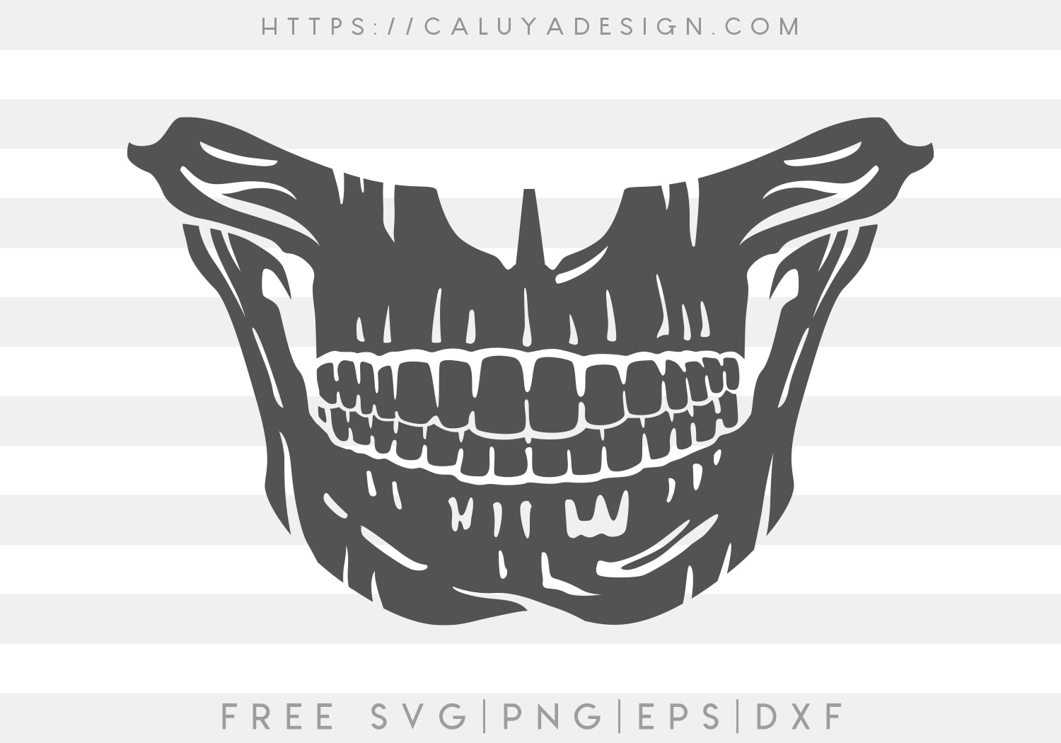 Free Skull Mouth For Mask SVG Cut File