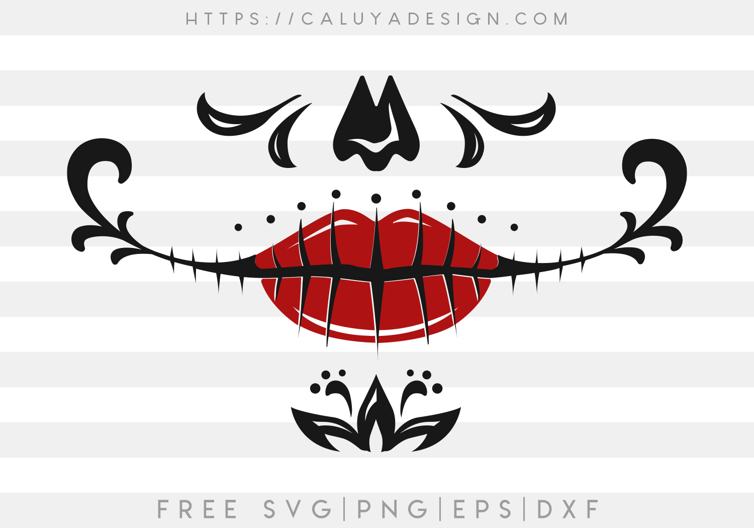 Sugar Mouth For Mask SVG, PNG, EPS & DXF