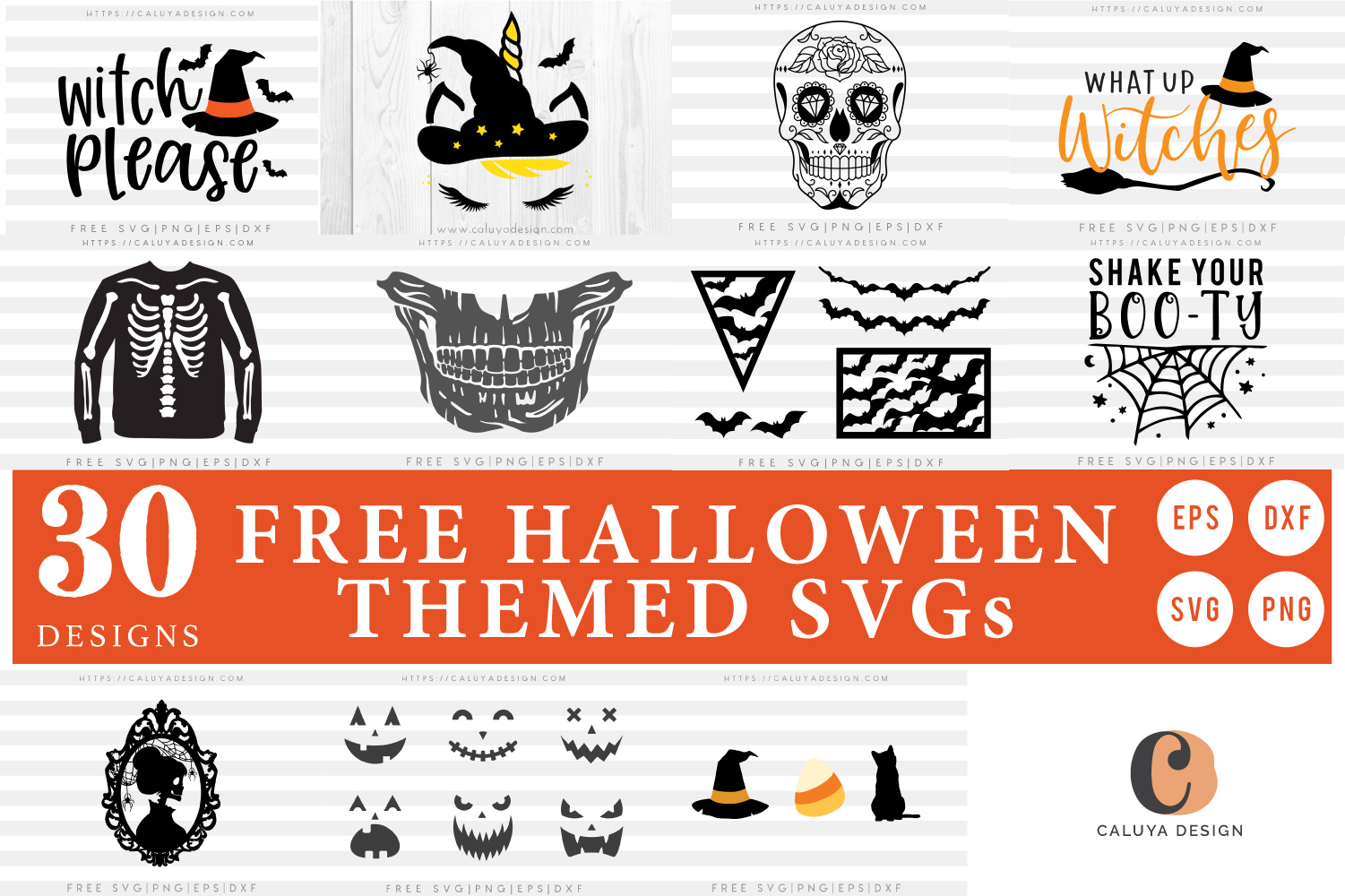 30 Free Halloween Themed SVG Cut File for Cricut