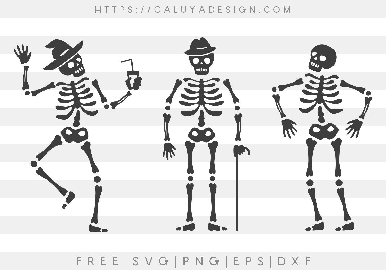 Free skeleton SVG Cut File Halloween