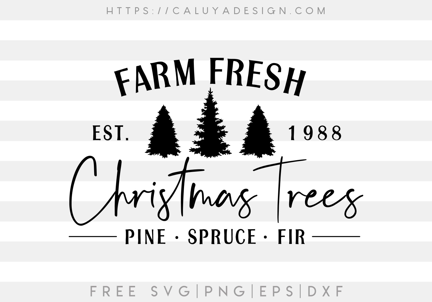 Free Christmas Tree Farm SVG, PNG, EPS & DXF by Caluya Design