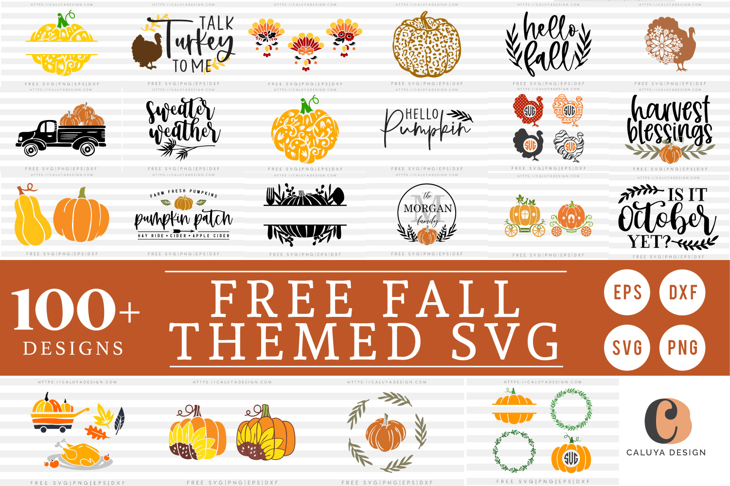 100+ Free Fall Themed SVG by Caluya Design For Cricut