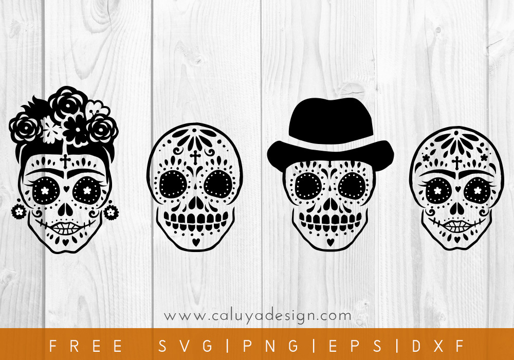 Free Halloween Sugar Skull SVG Cut File Cinco De Mayo