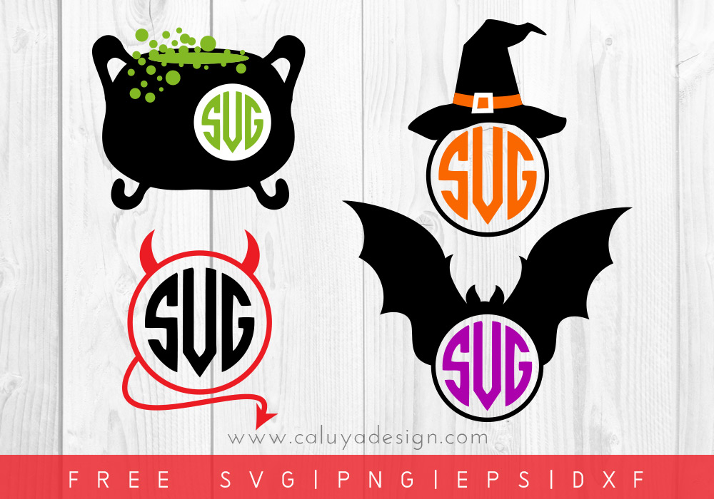 Free Halloween Monogram SVG Cut File