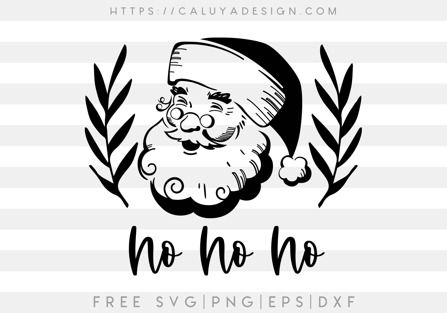 Free Hohoho Vintage Santa SVG Cut File