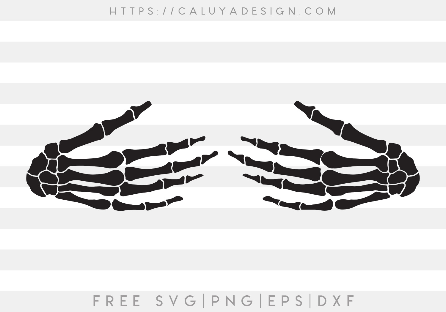 Free Skeleton Hands SVG Cut File Halloween