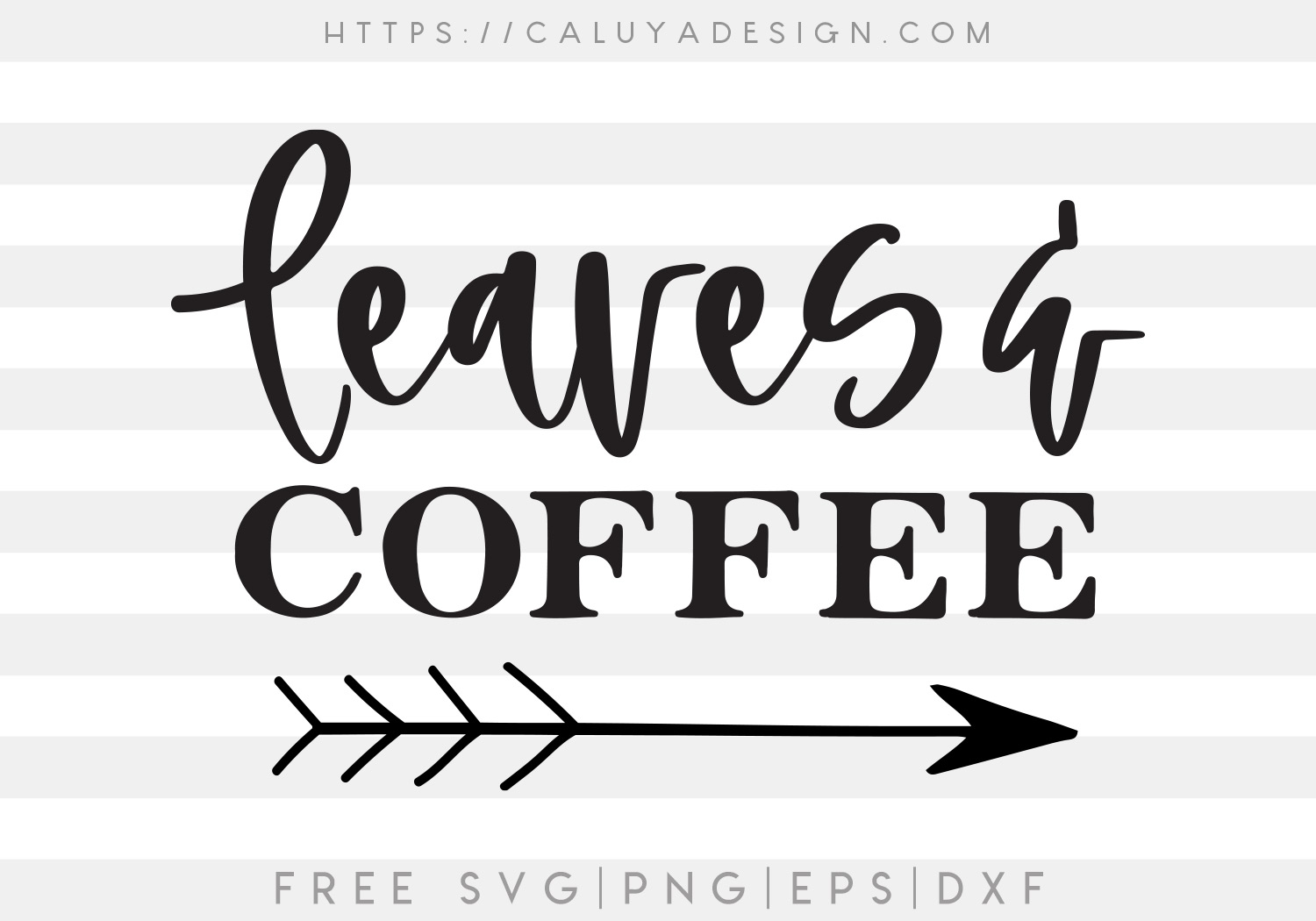 Free Leaves & Coffee SVG Cut File