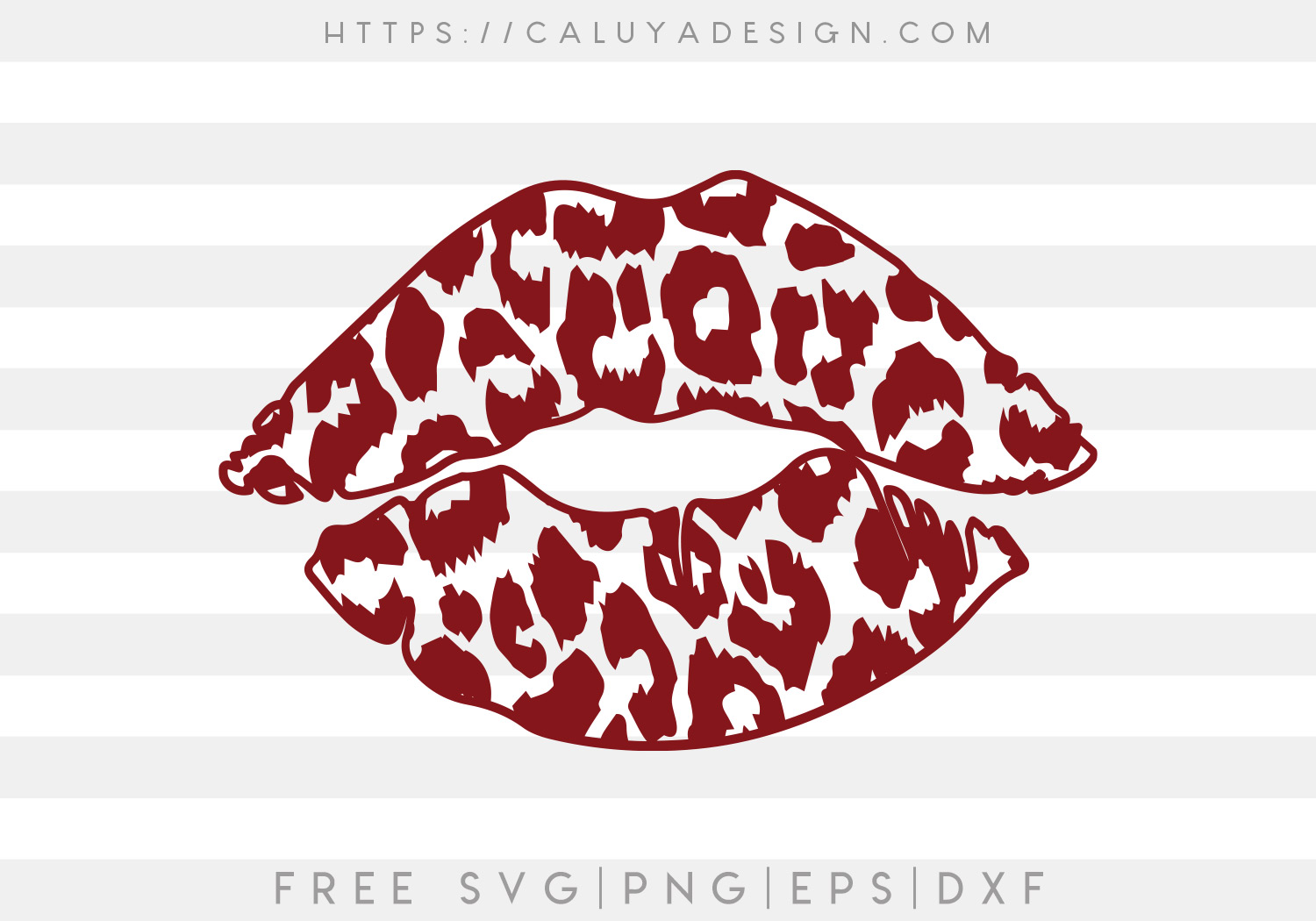 Free Leopard Lip SVG Cut File