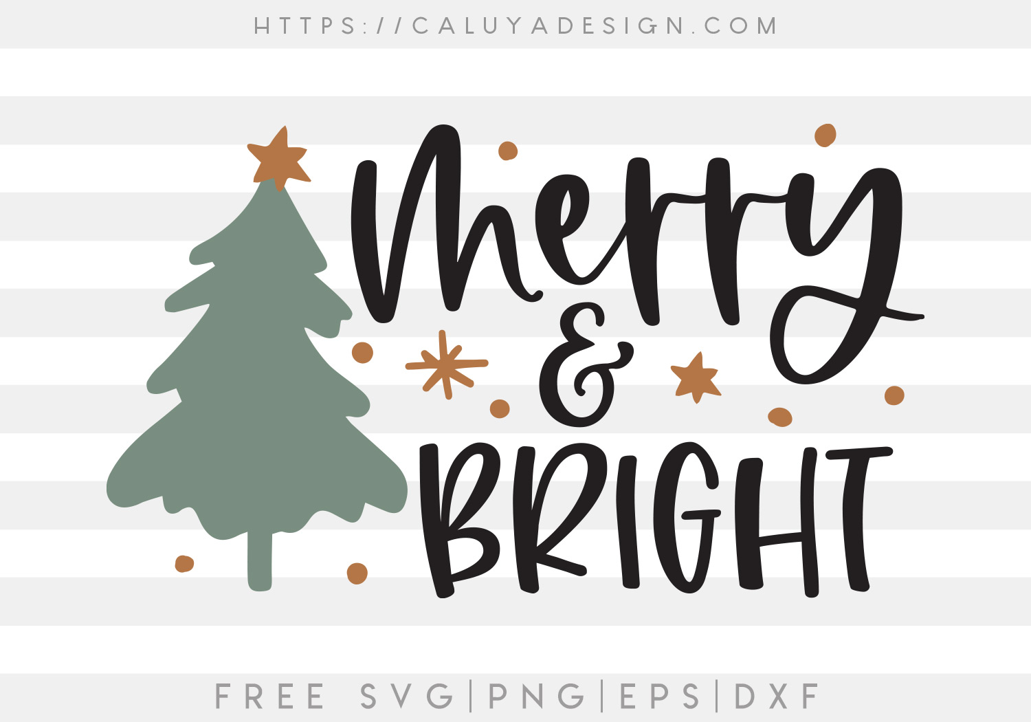 Merry And Bright SVG, PNG, EPS & DXF