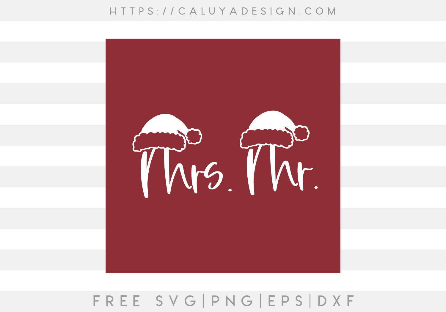 Free Mr And Mrs Santa Hat SVG Cut File