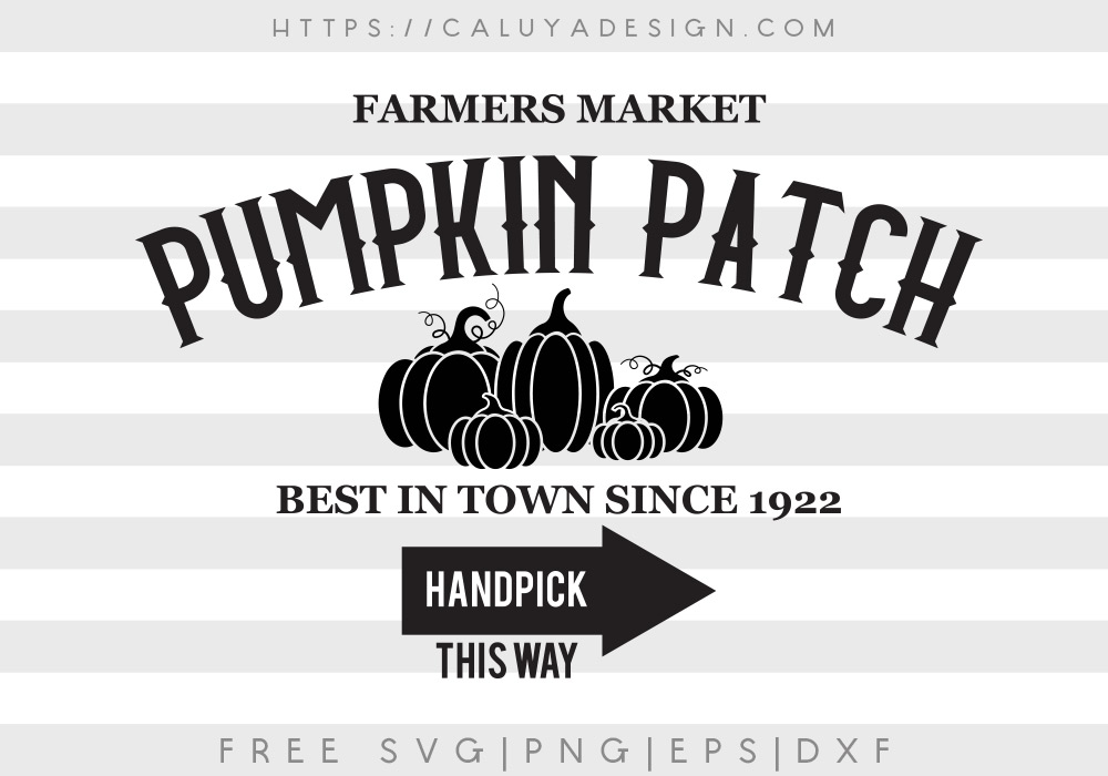 Free Pumpkin Patch Sign SVG Cut File