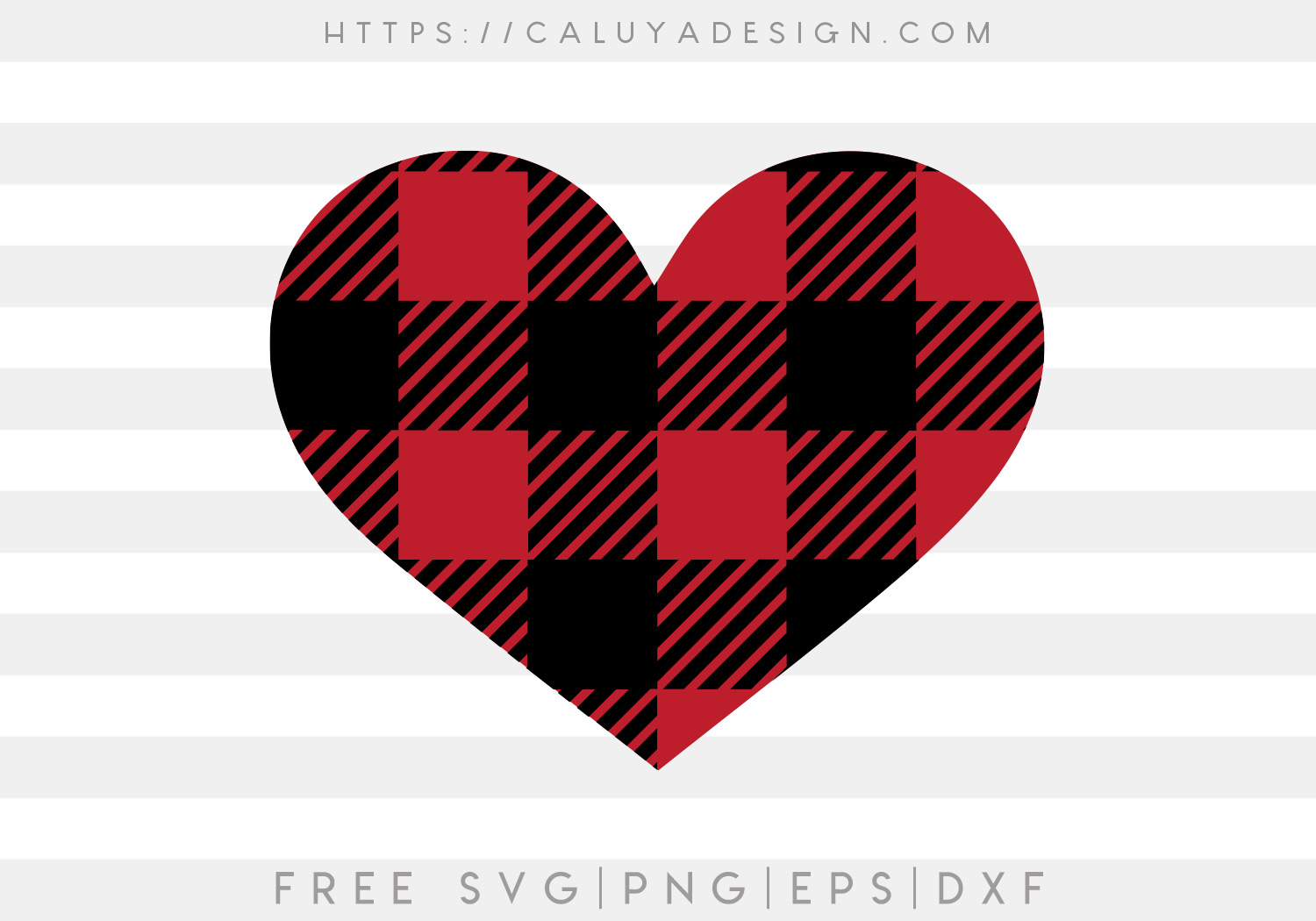 Free Plaid Heart SVG Cut File