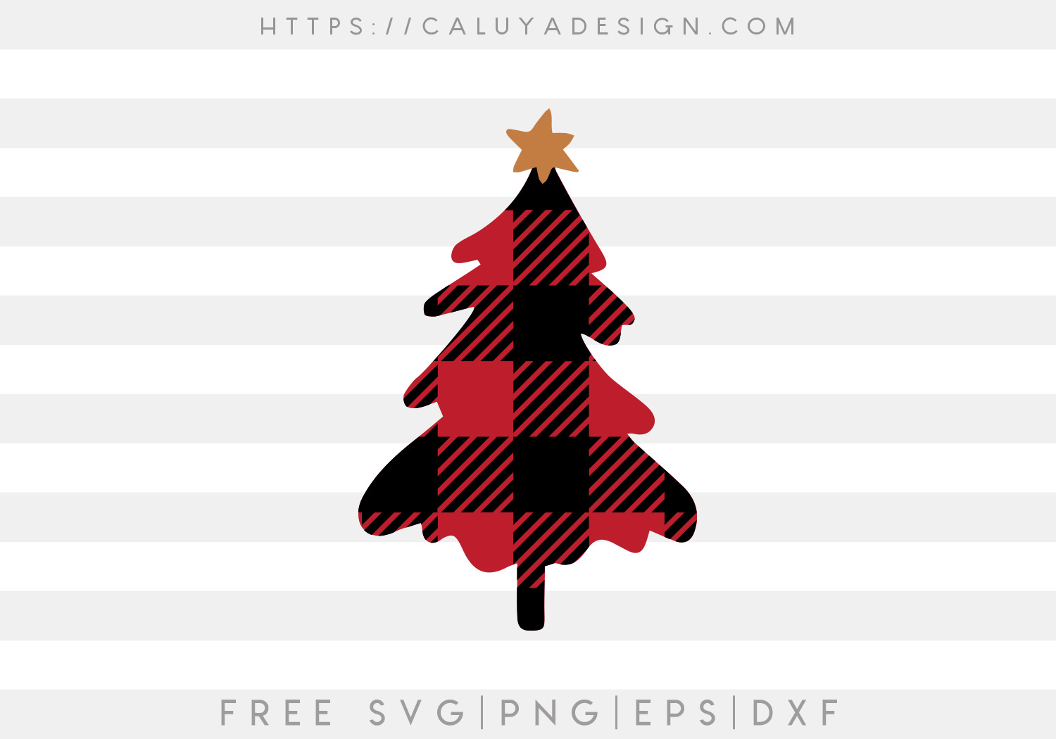 Plaid Tree SVG, PNG, EPS & DXF