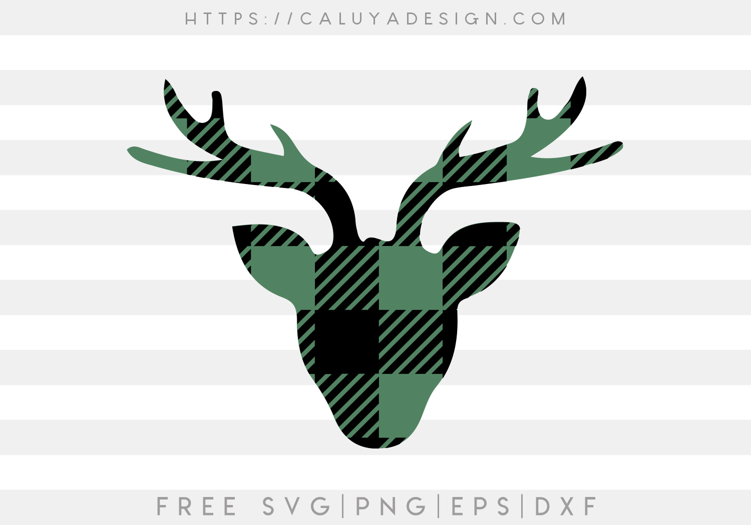 Free Reindeer Plaid SVG Cut File