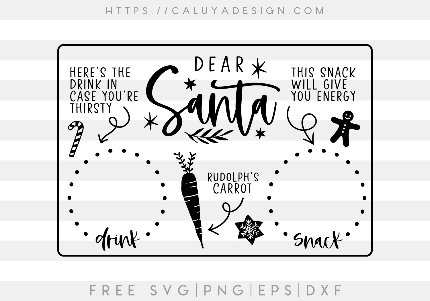 Free Santa Tray SVG Cut File