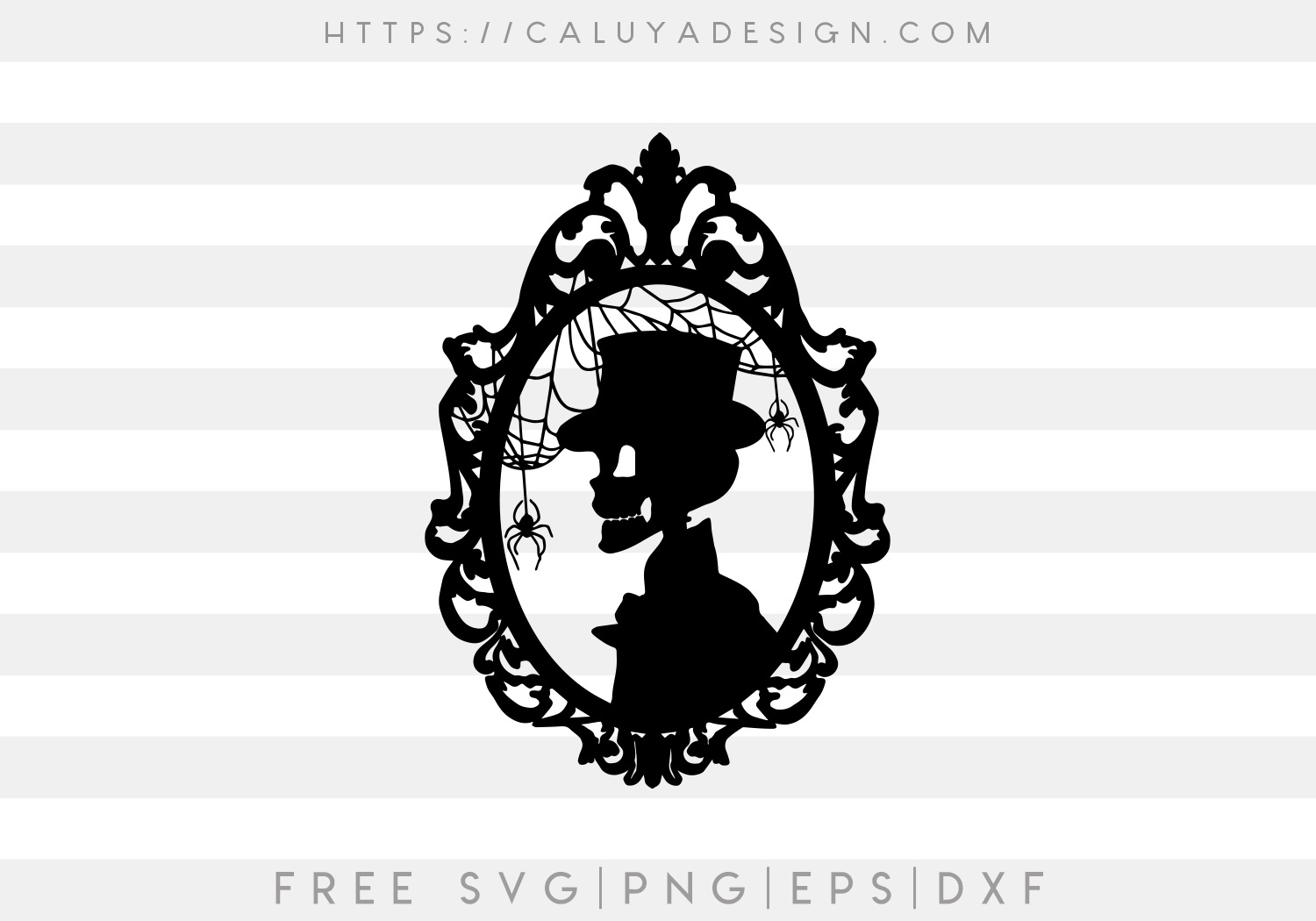Free skeleton silhouette gentlemen SVG Cut File