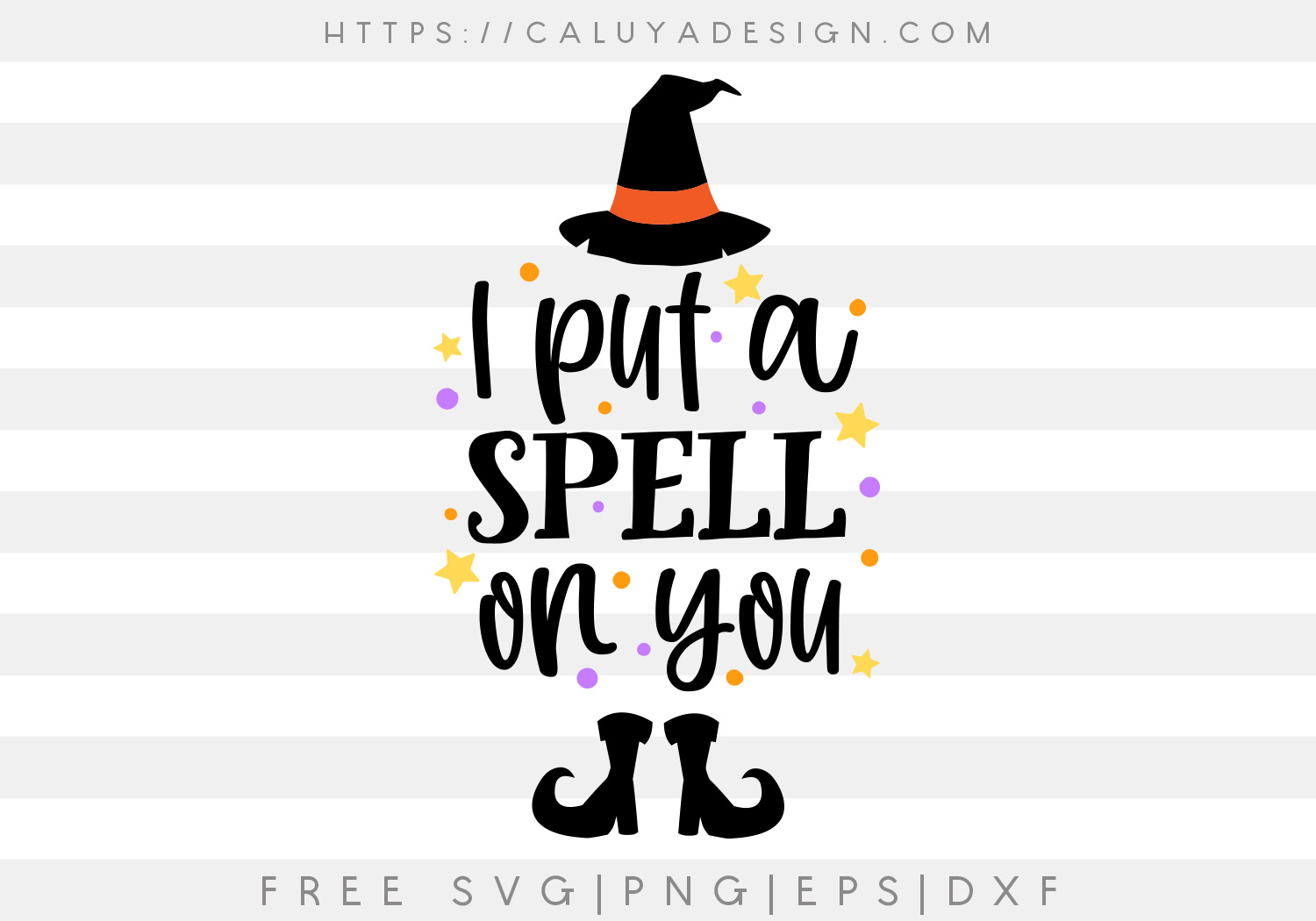 Free I put a spell on you SVG Cut File Halloween