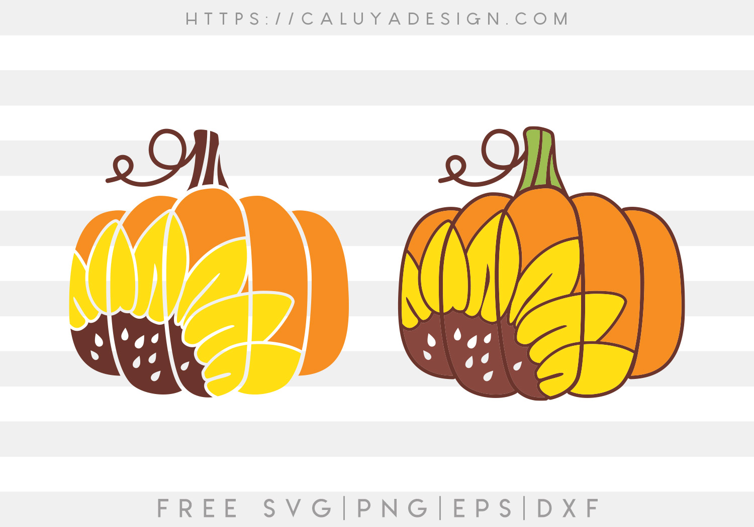 Free Sunflower Pumpkin SVG Cut File