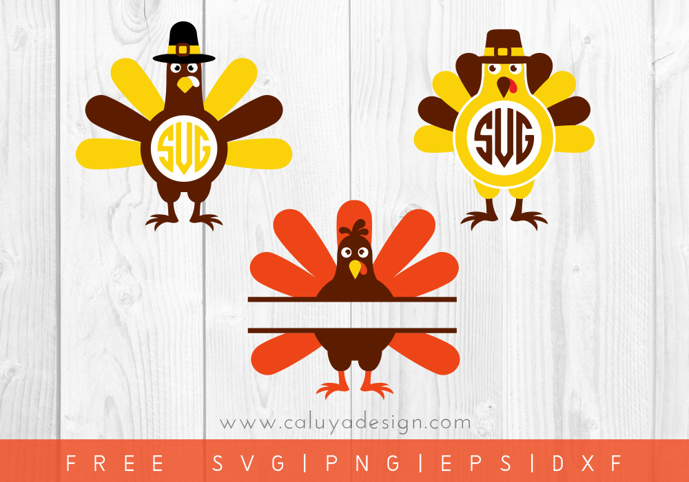 Free Turkey Monogram SVG Cut File