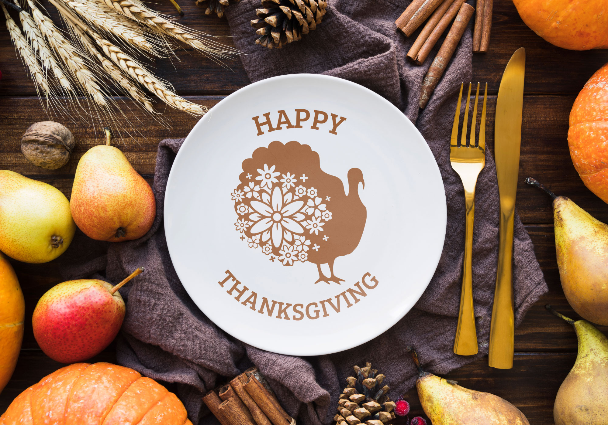 Free Turkey Thanksgiving SVG Cut File
