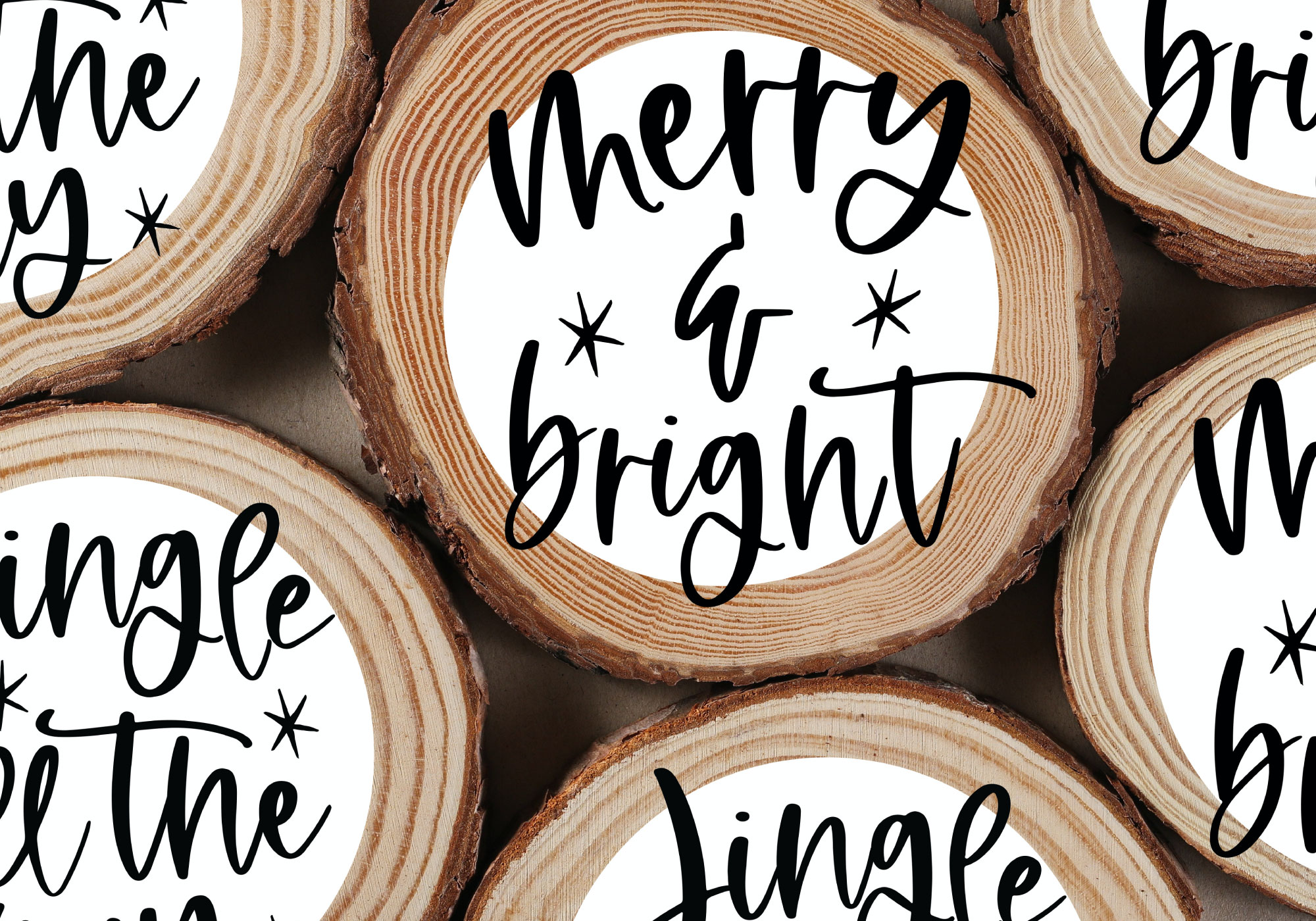 Free Christmas Ornament Lettering SVG Cut File
