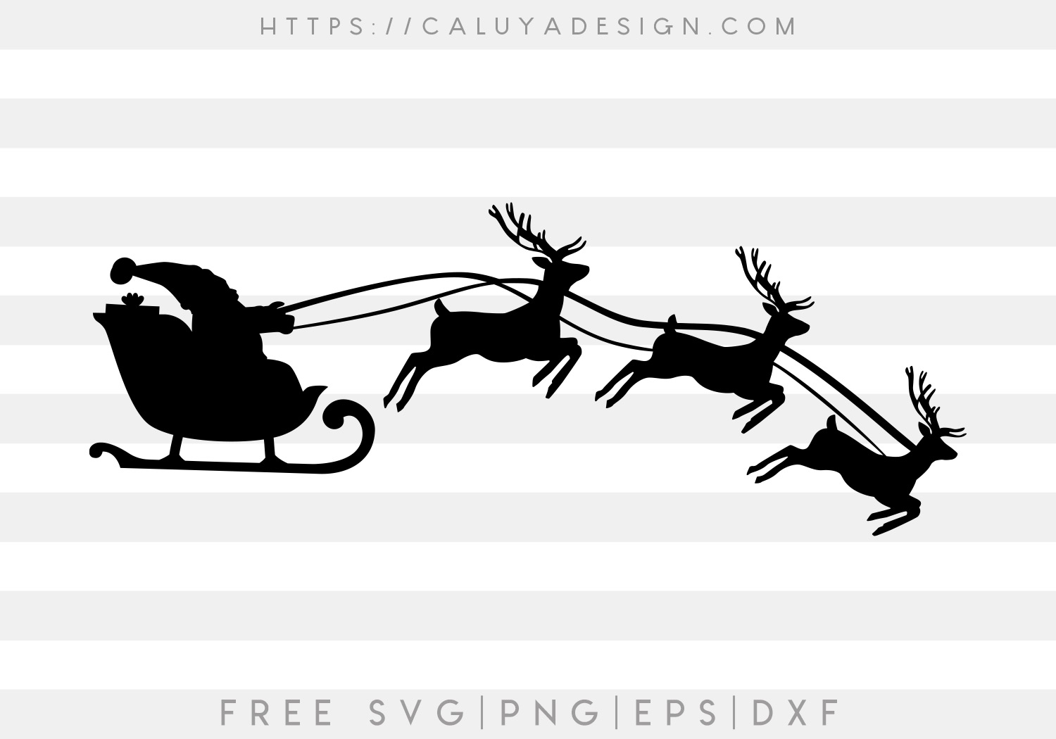 Free Santa with Reindeer SVG Cut File