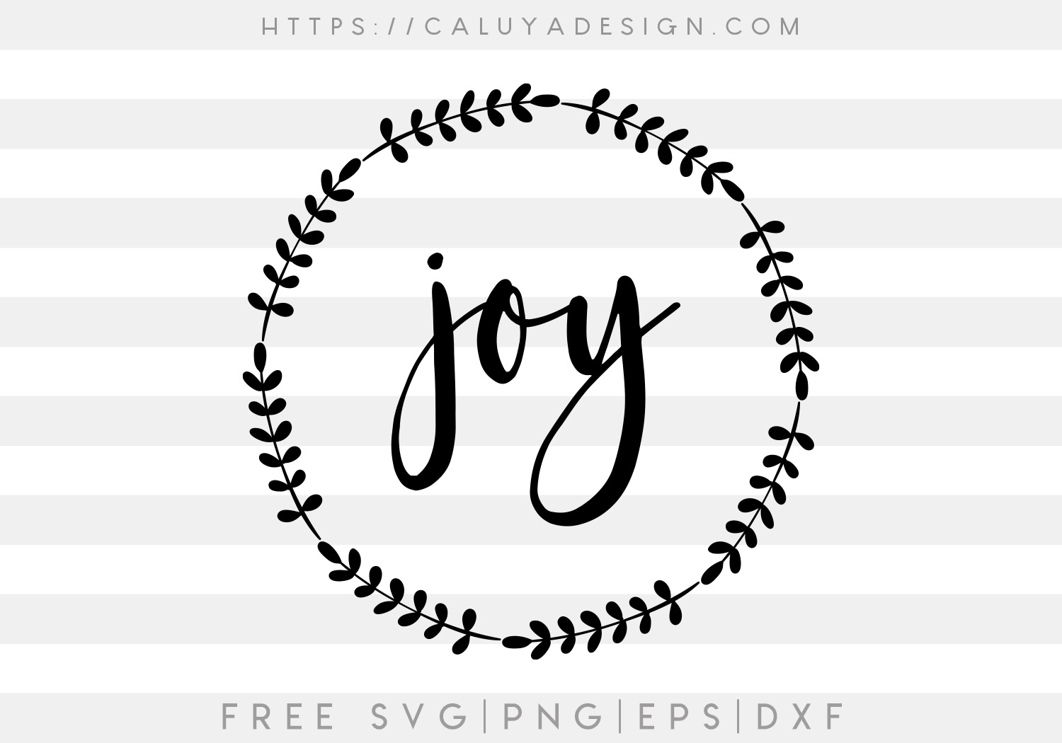 Wreath Joy SVG, PNG, EPS & DXF