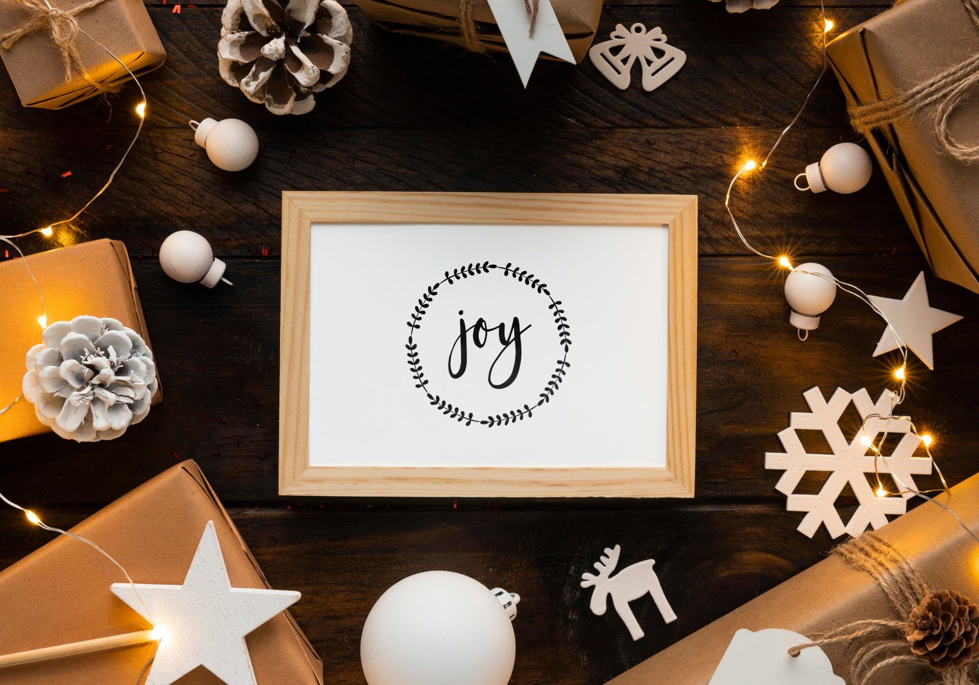 Free Wreath Joy SVG Cut File