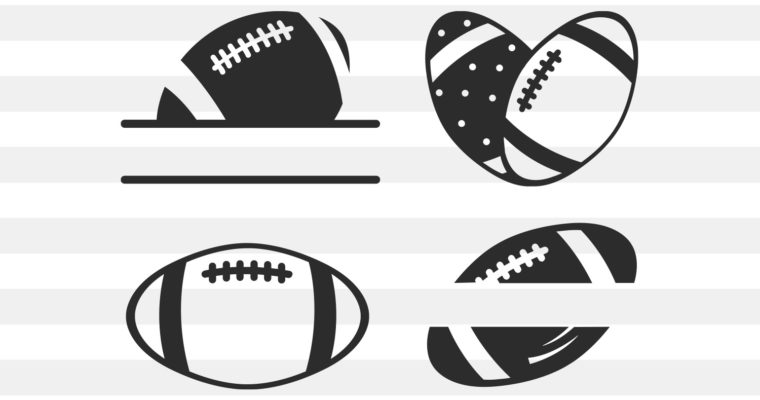 Football Monogram SVG, PNG, EPS & DXF
